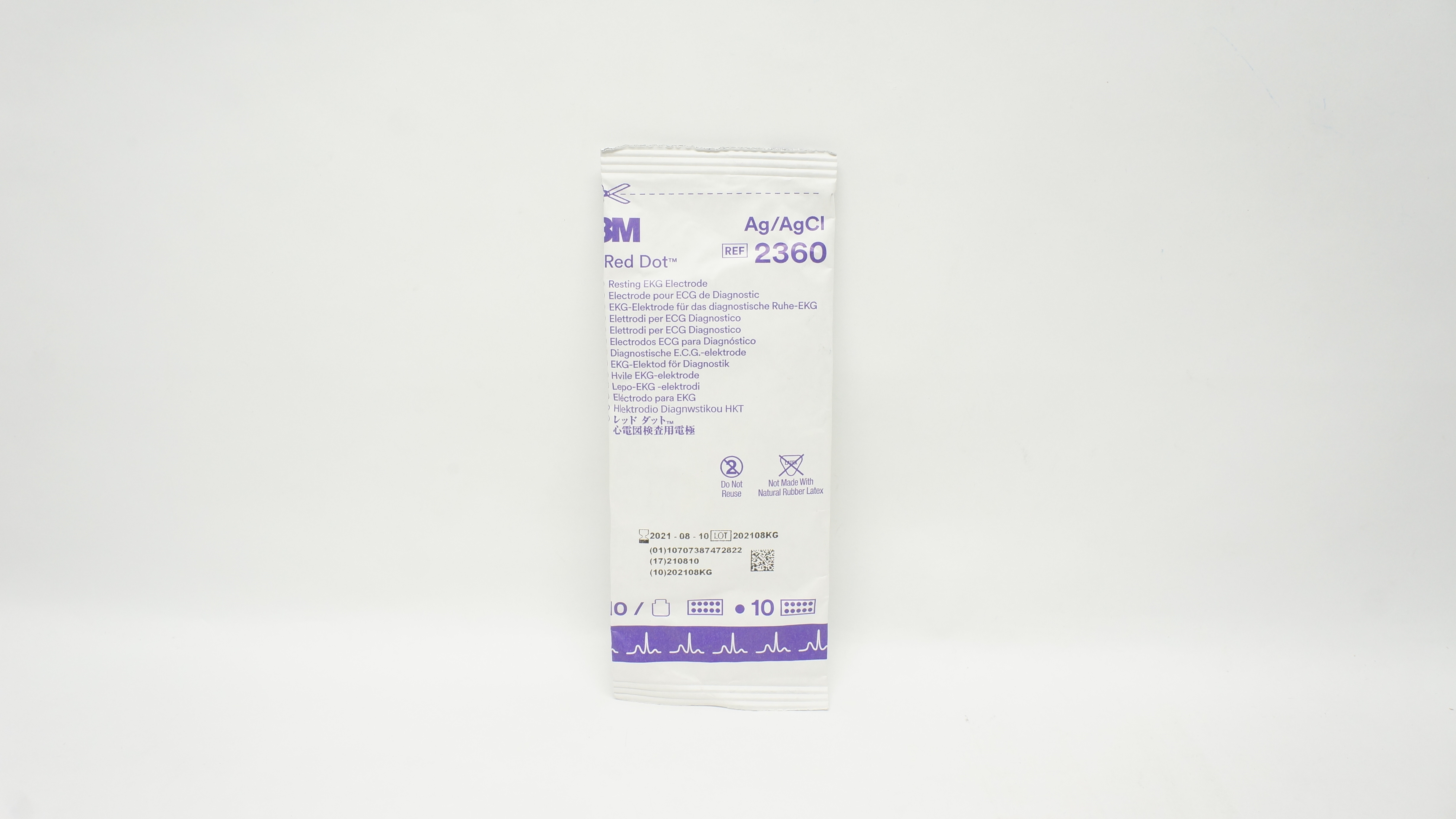 3M 2360 Red Dot Ag/AgCl Resting EKG Electrode (x) - Box of 10