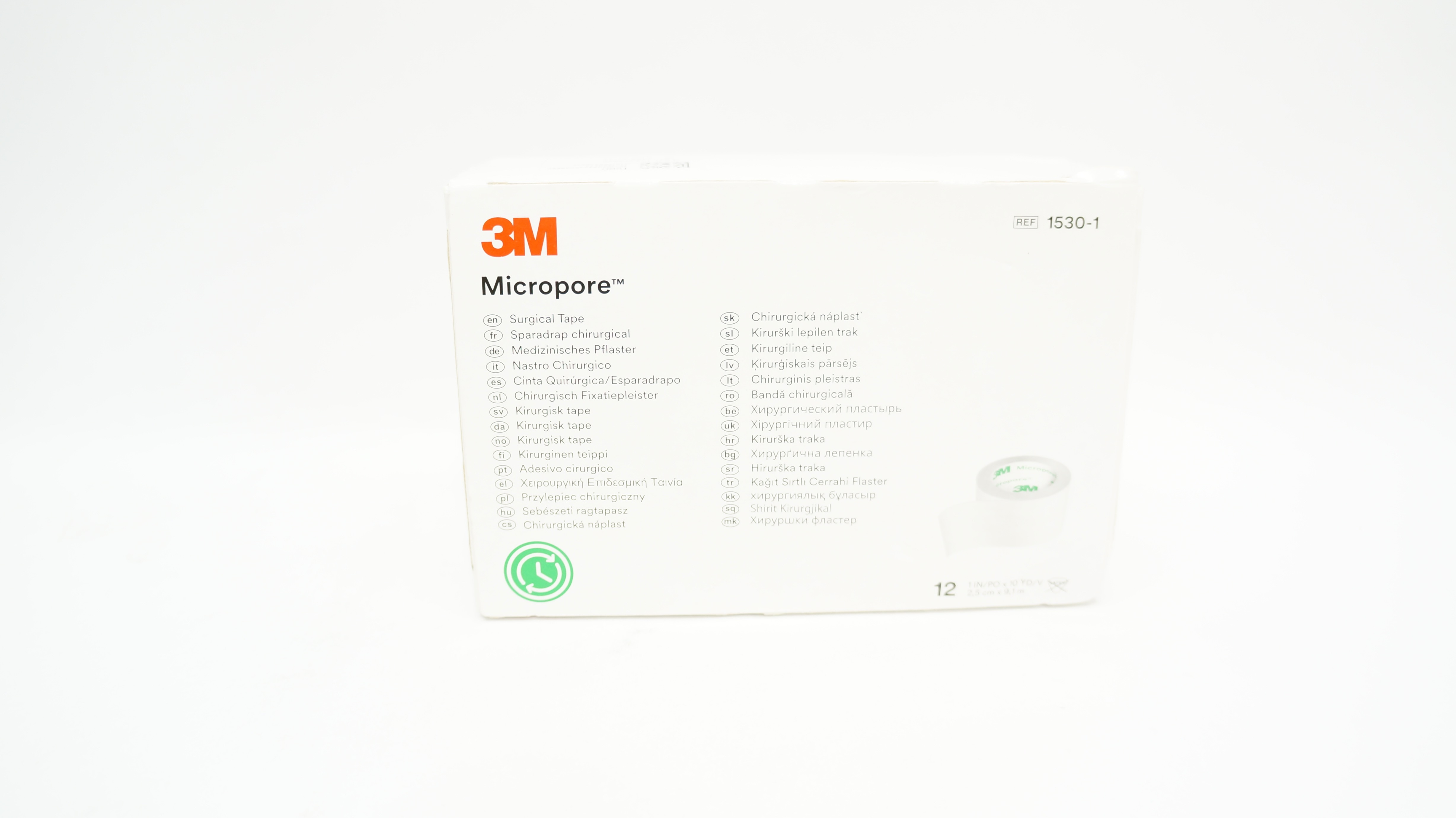 3M 1530-1 Micropore Surgical Tape 1inch x 10yd. - Box of 12