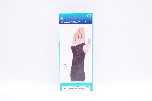 MedSpec 223952 10.5inch Suede Wrist Lacer Small Left Black