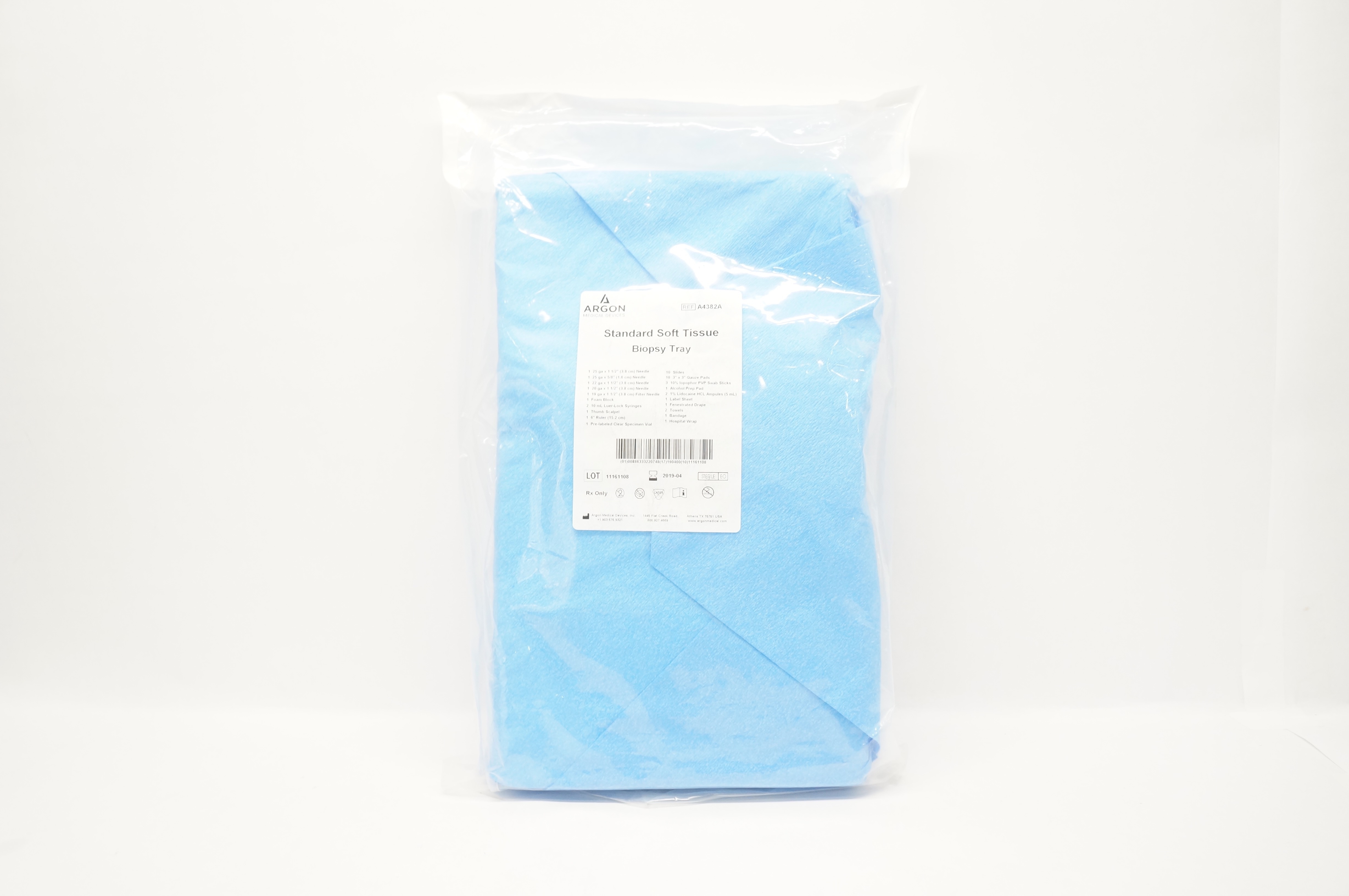 Argon A4382A Standard Soft Tissue Biopsy Tray (x)