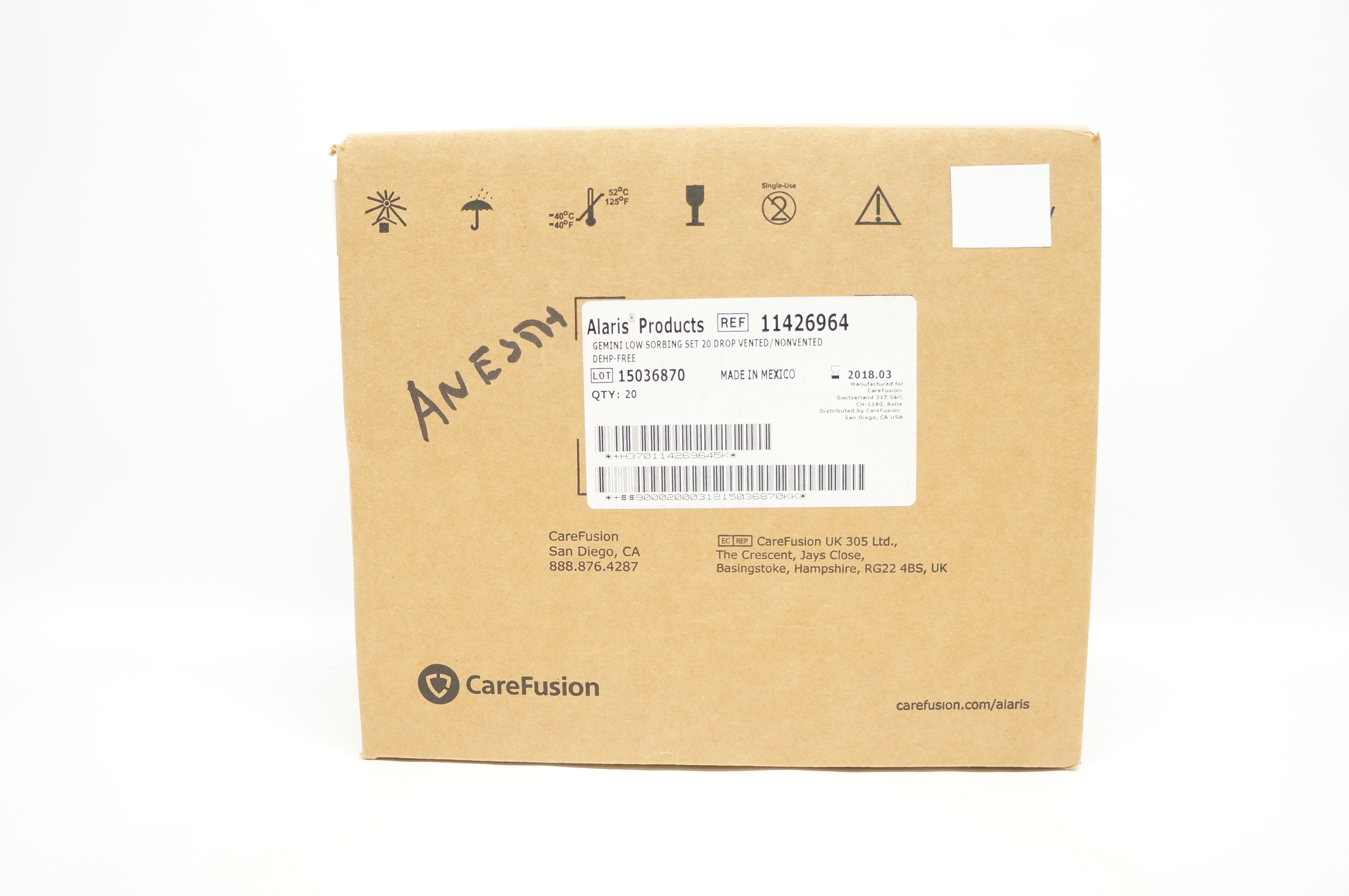 CareFusion 11426964 Alaris Products Gemini Low Sorbing Set (x) - Box of 20