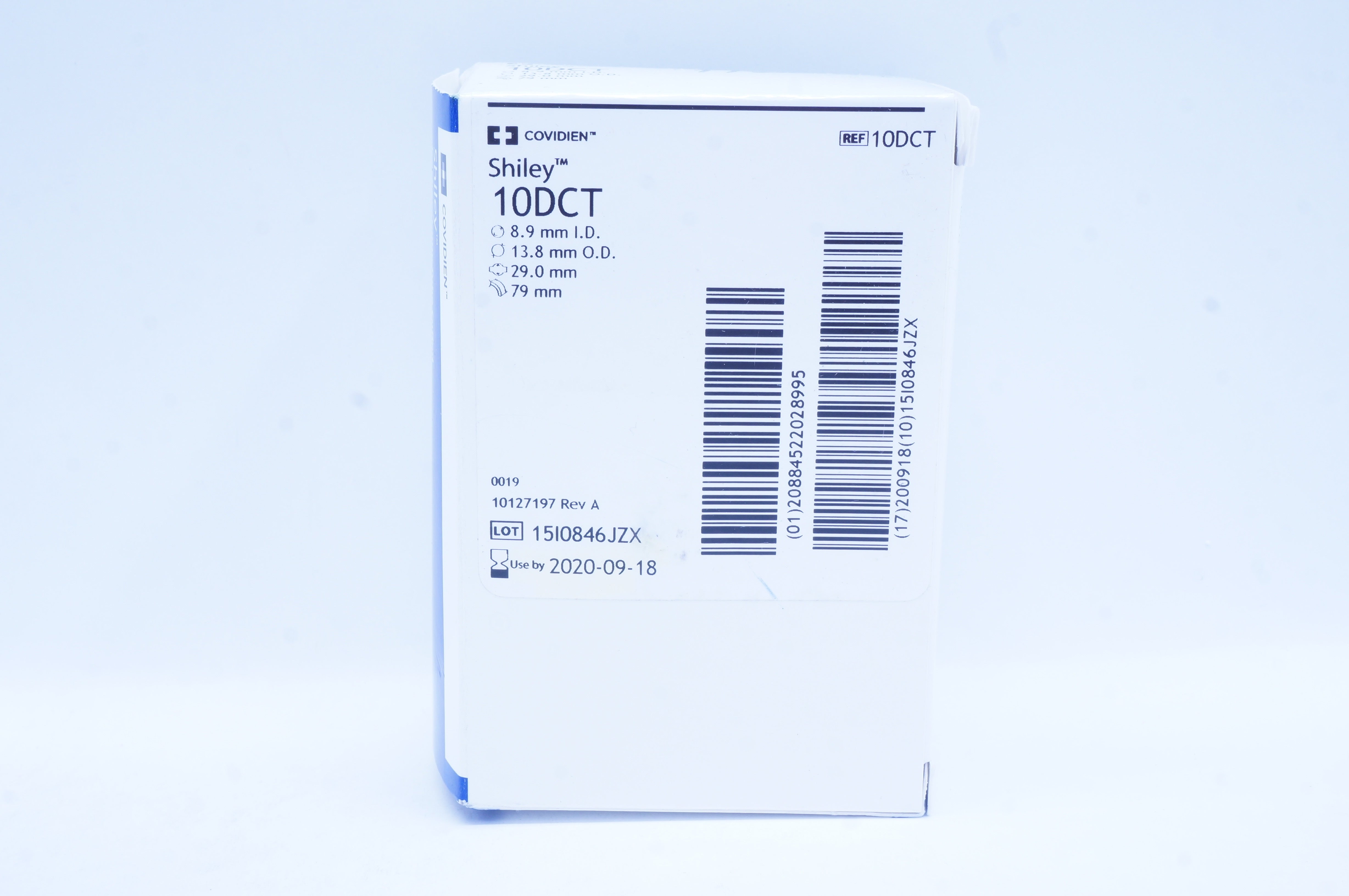 Covidien 10DCT Shiley Tracheostomy Tube Cuffed 8.9 x 13.8 x 29.0 x 79mm (x)