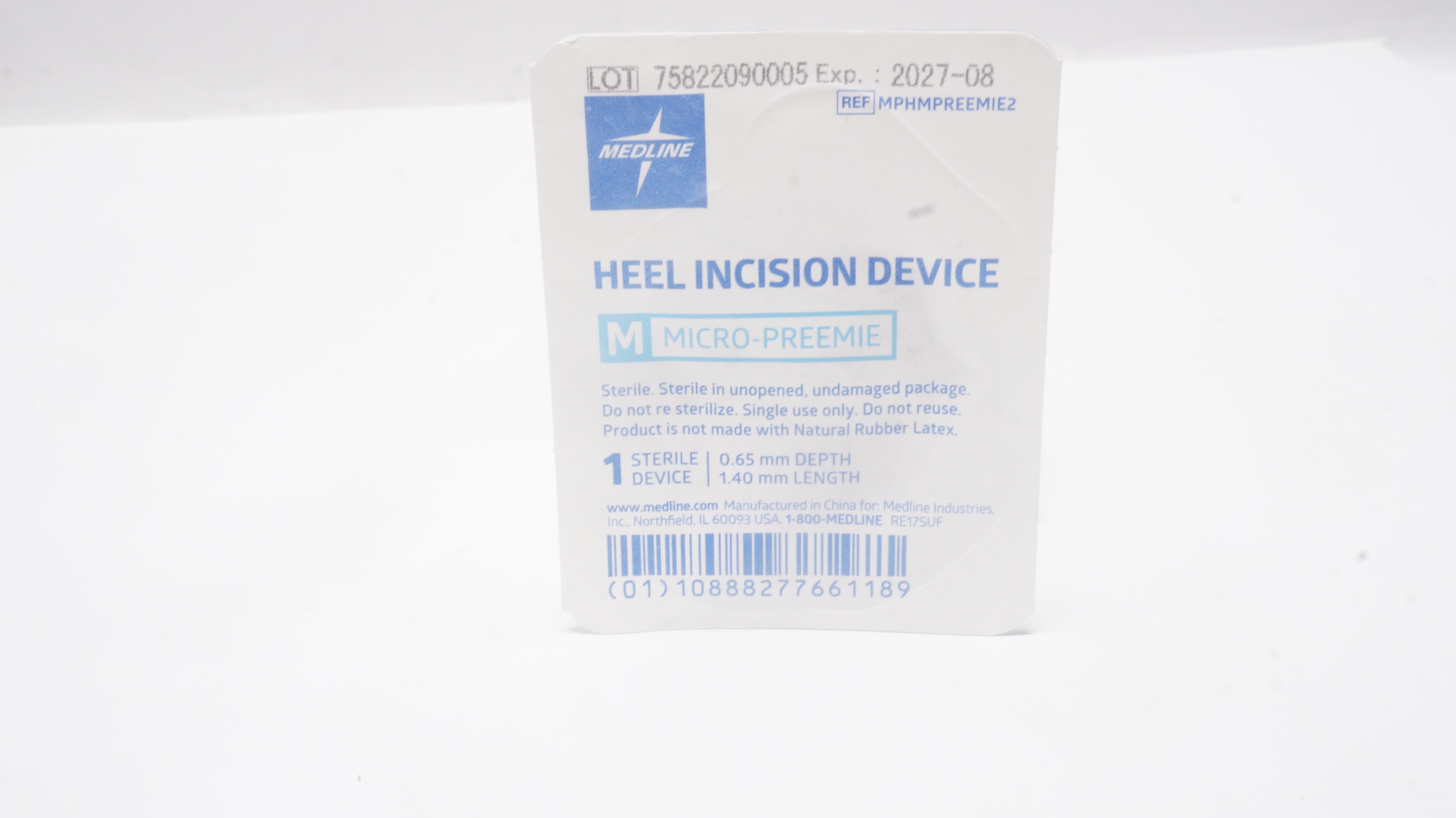Medline MPHMPREEMIE2 Heel Incision Device 0.65mm Depth, 1.40mm Length