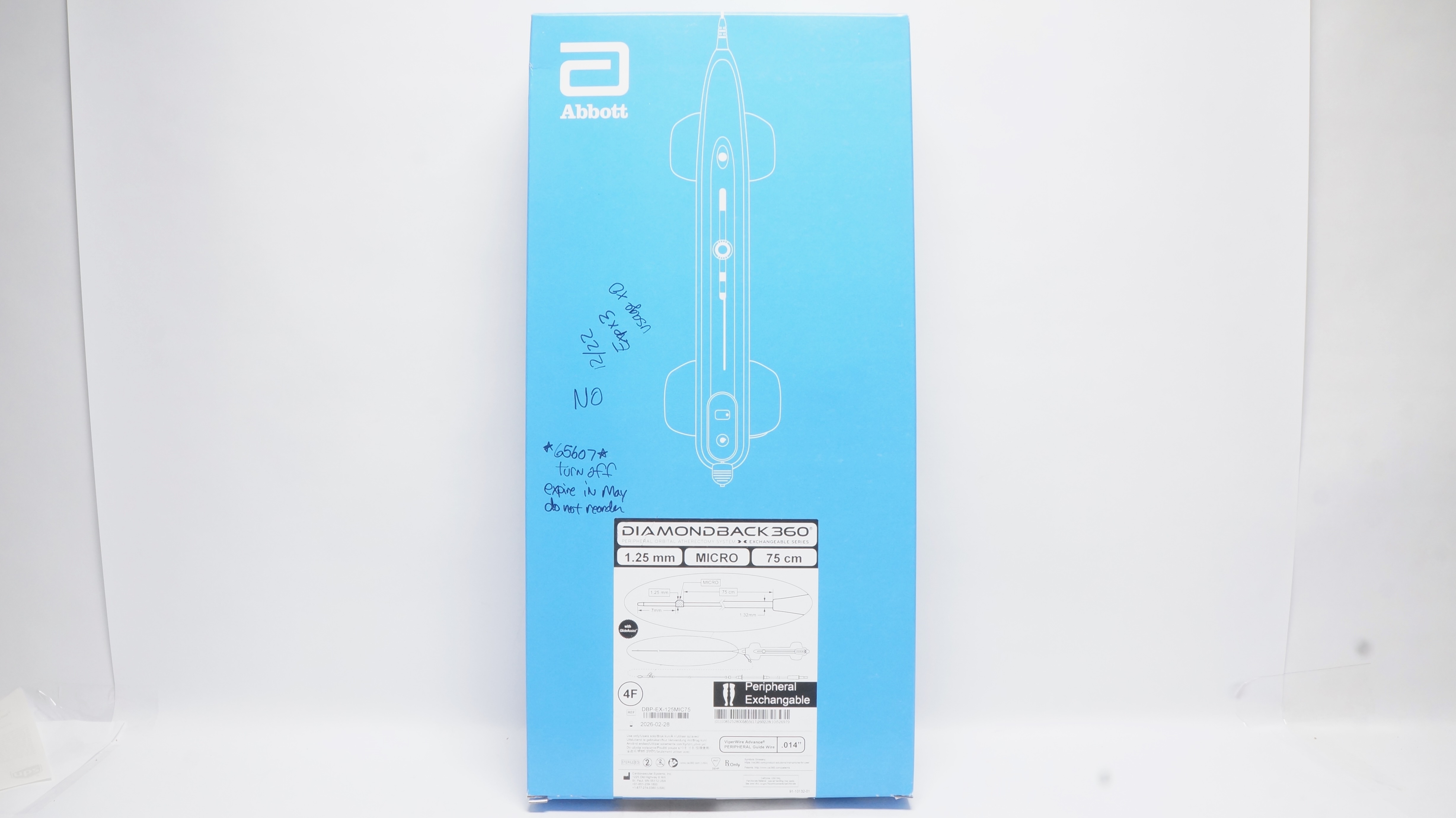 Cardiovascular DBP-EX-125MIC75 Abbott Peripheral Aterectomy System 4F(x)