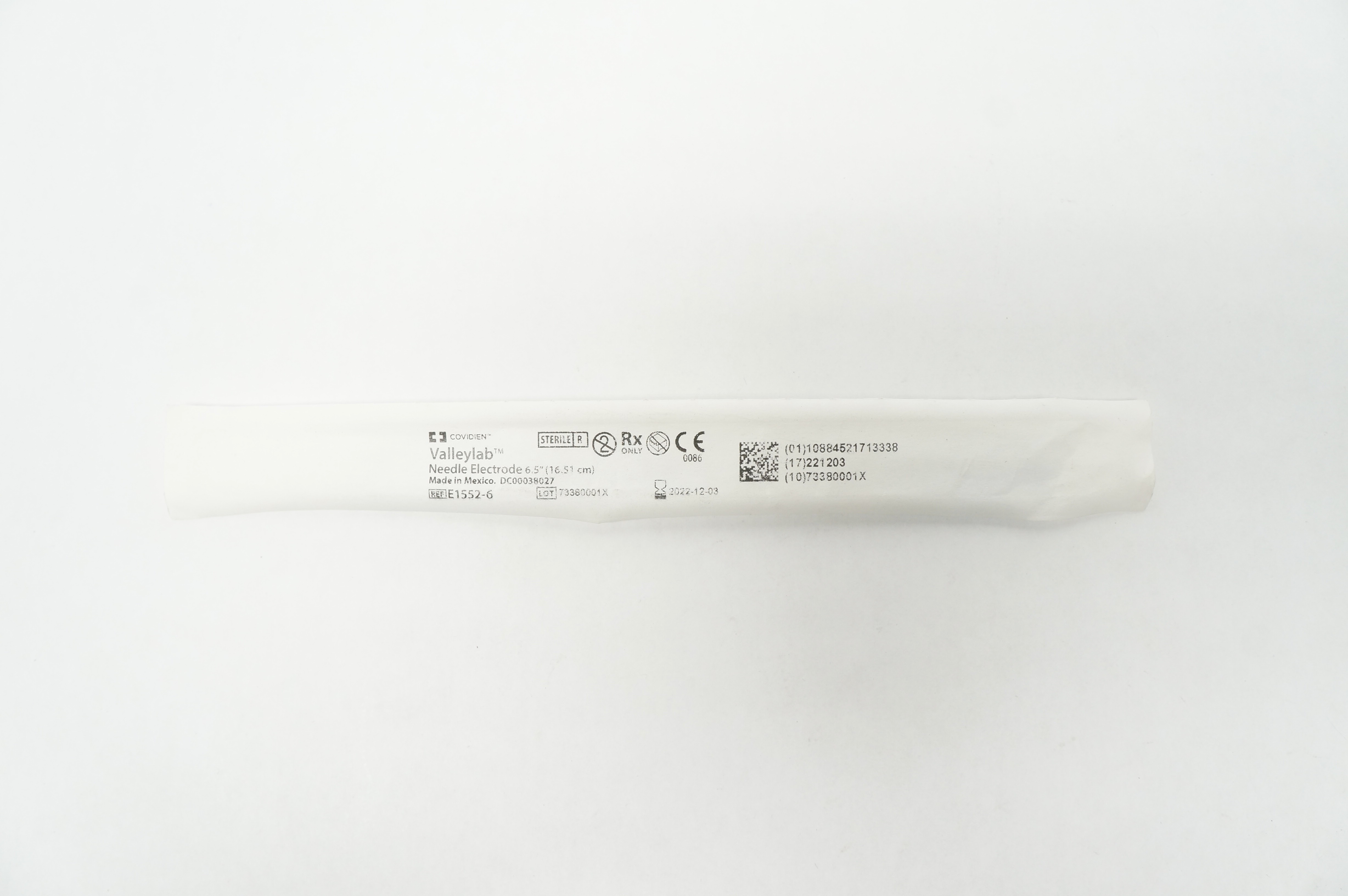 Covidien E1552-6 Vallyelab Ndle. Electrode 6.5inch