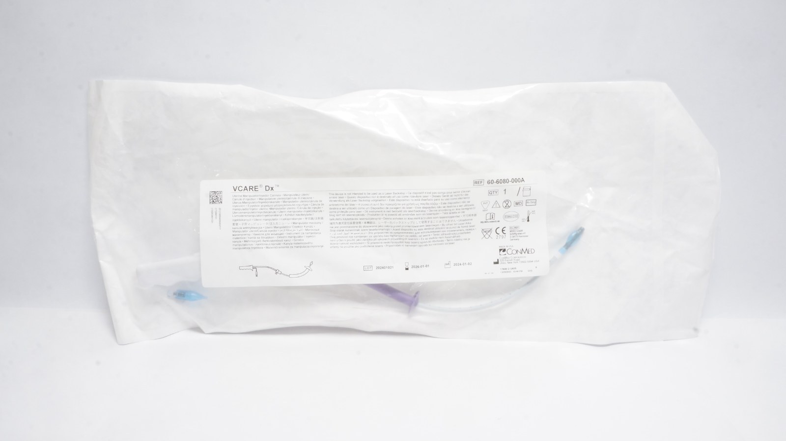 ConMed 60-6080-000A VCARE Dx Uterine Manipulator/Injector