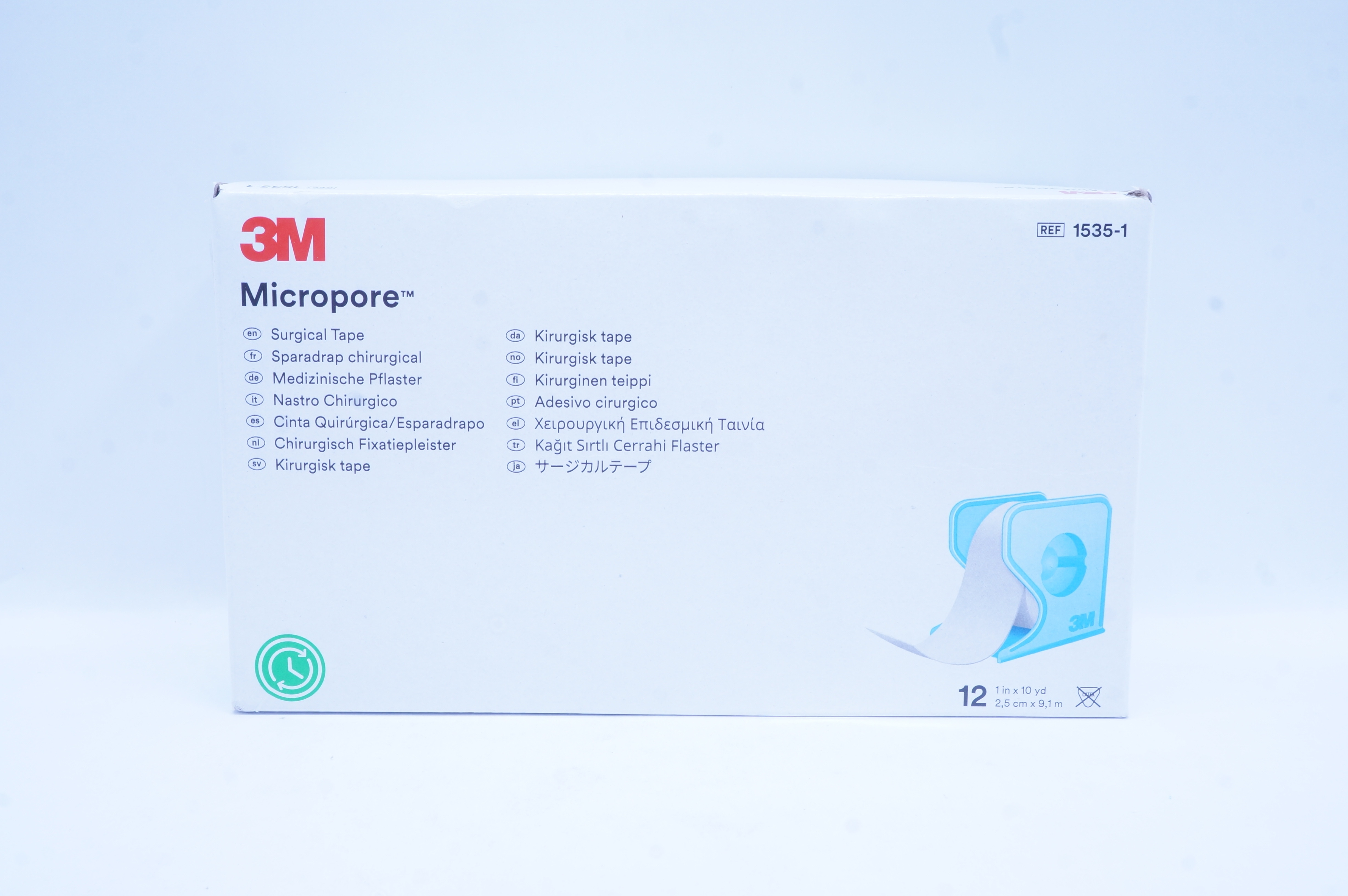 3M 1535-1 Micropore Surgical Tape 1inch x 10yd - Box of 12