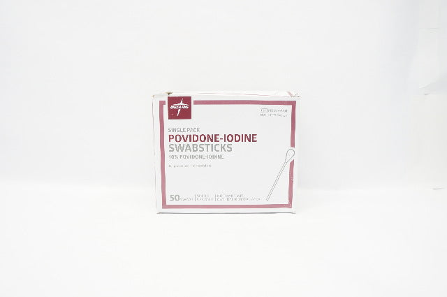 Medline MDS093901 Povidone-Iodine Swabsticks 10 % (x) - Box of 45