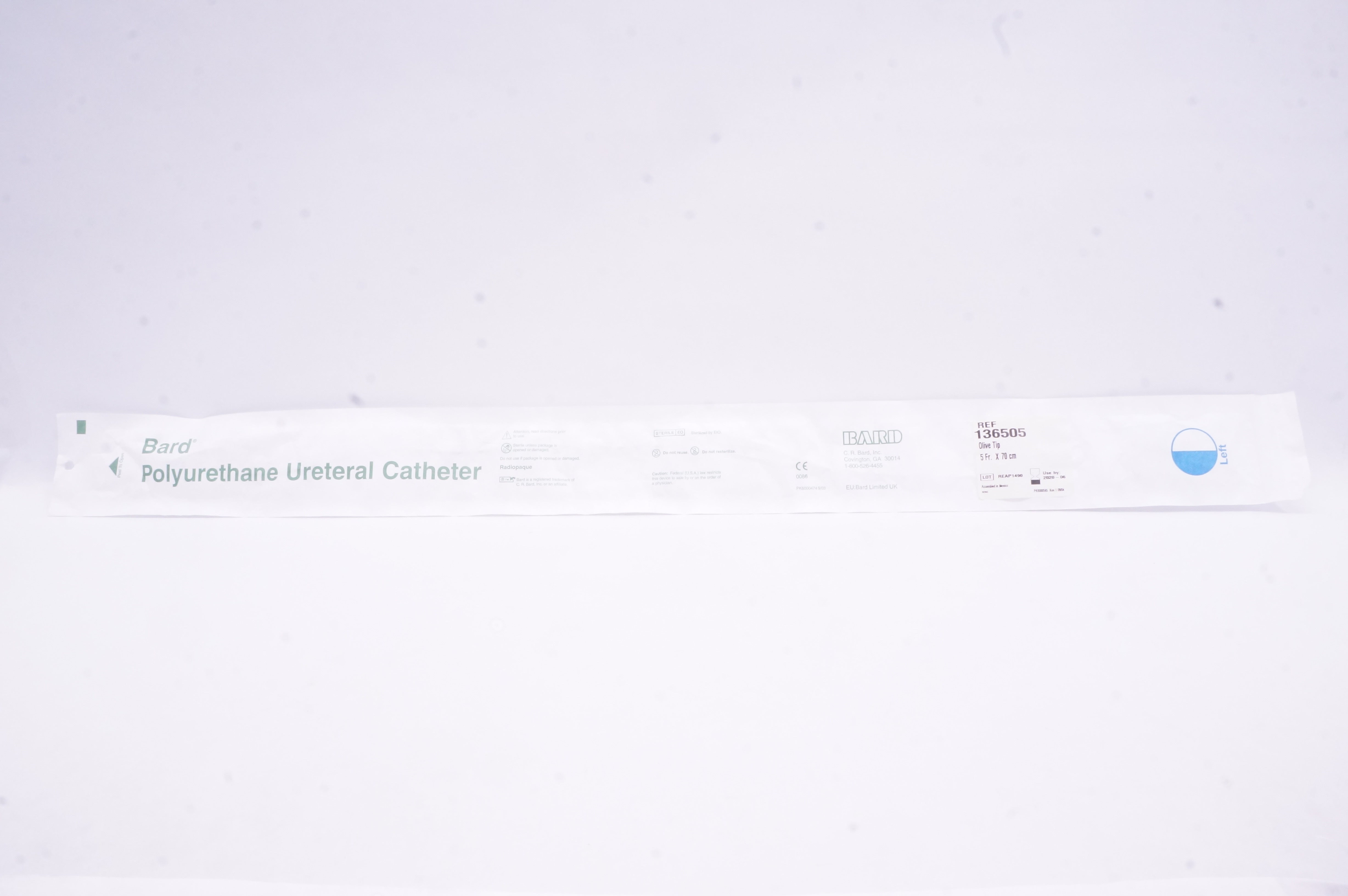 Bard 136505 Polyurethane Ureteral Cath. Olive Tip Left 5 Fr. x 70 cm (x)