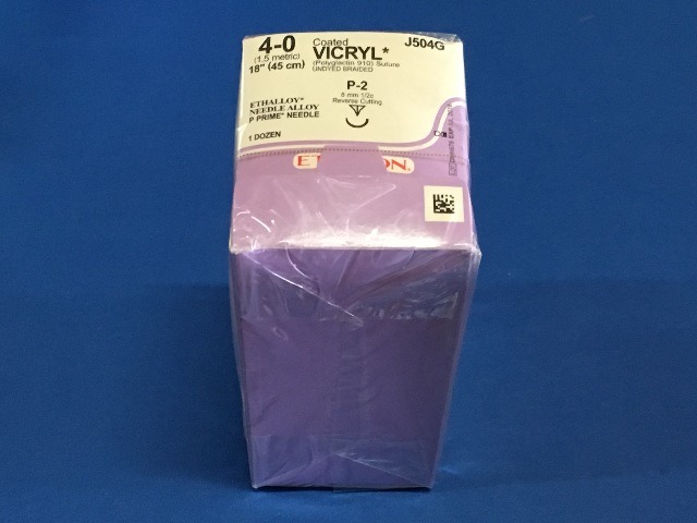 Ethicon J504G Coated VICRYL, P-2, 18 (x) -Box of 12