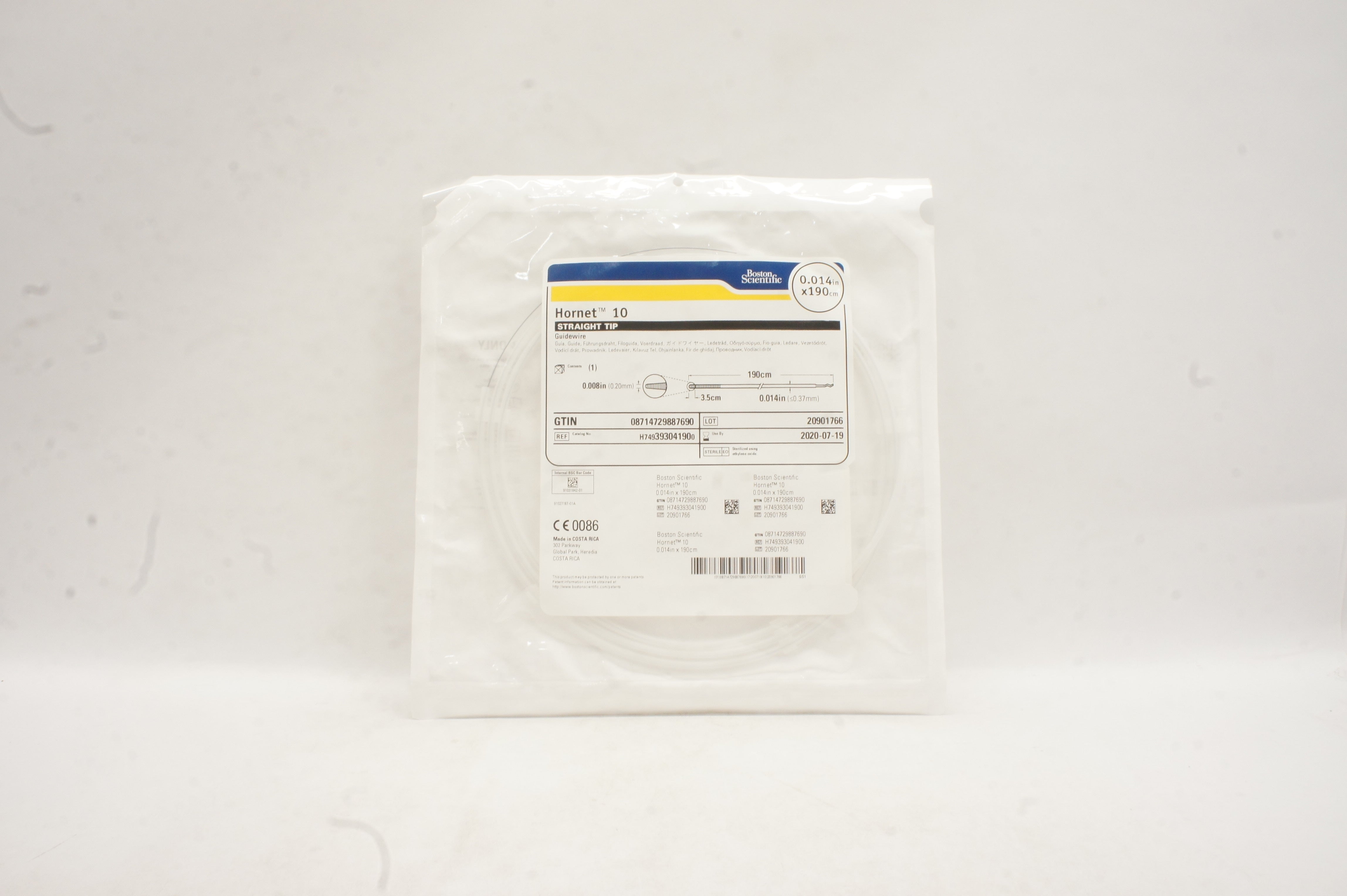 Boston Scientific H749393041900 Hornet 10 Guidewire 0.014inch x 190cm (x)