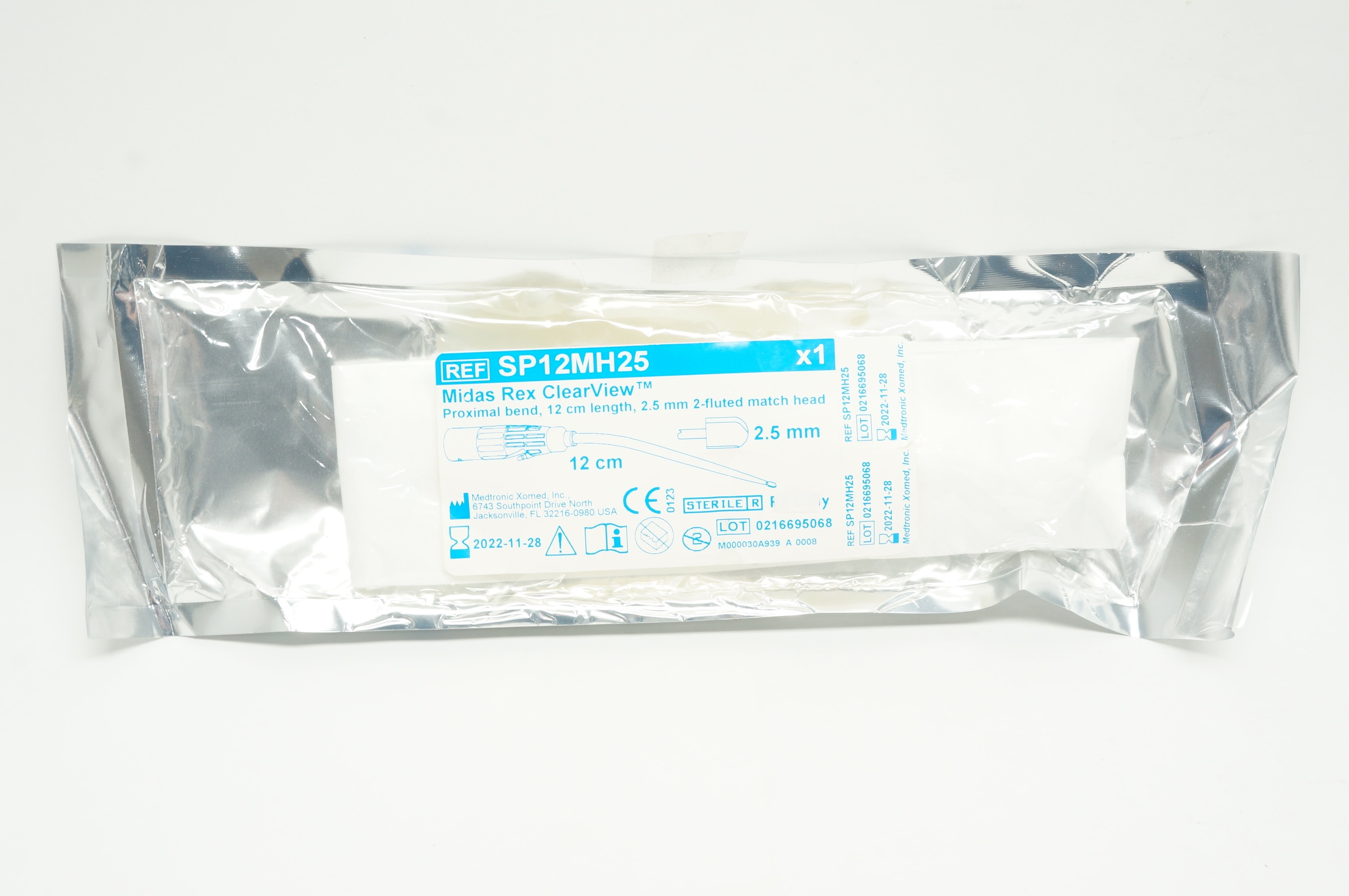 Medtronic SP12MH25 Midas Rex ClearView Proximal Bend 12cm x 2.5mm