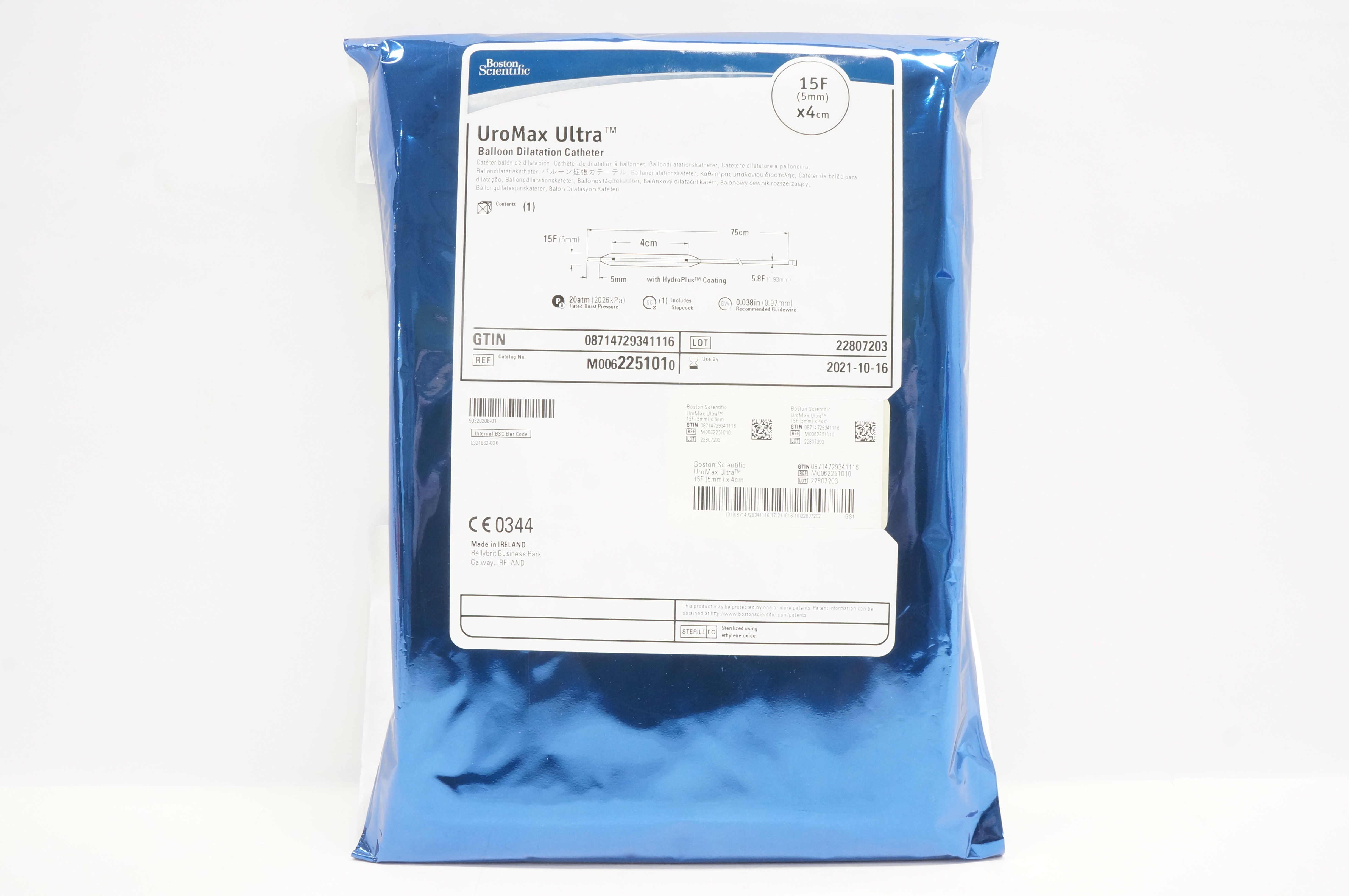 Boston Scientific 225101 UroMax Ultra Balloon Dilatation Cath. 15F x 4cm(x)