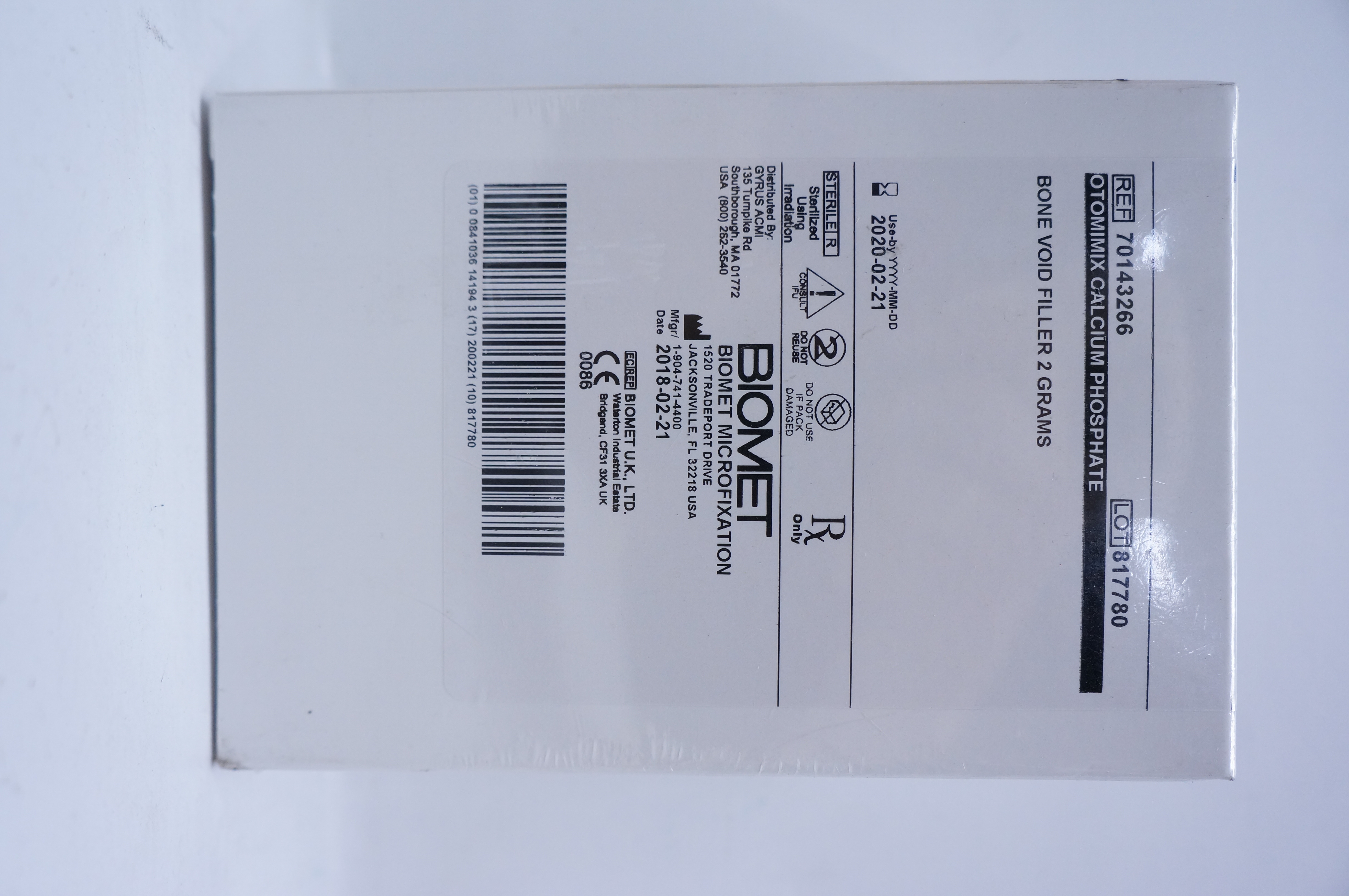 Biomet 70143266 Otomimix Calcium Phosphate Bone Void Filler 2 Grams (x)