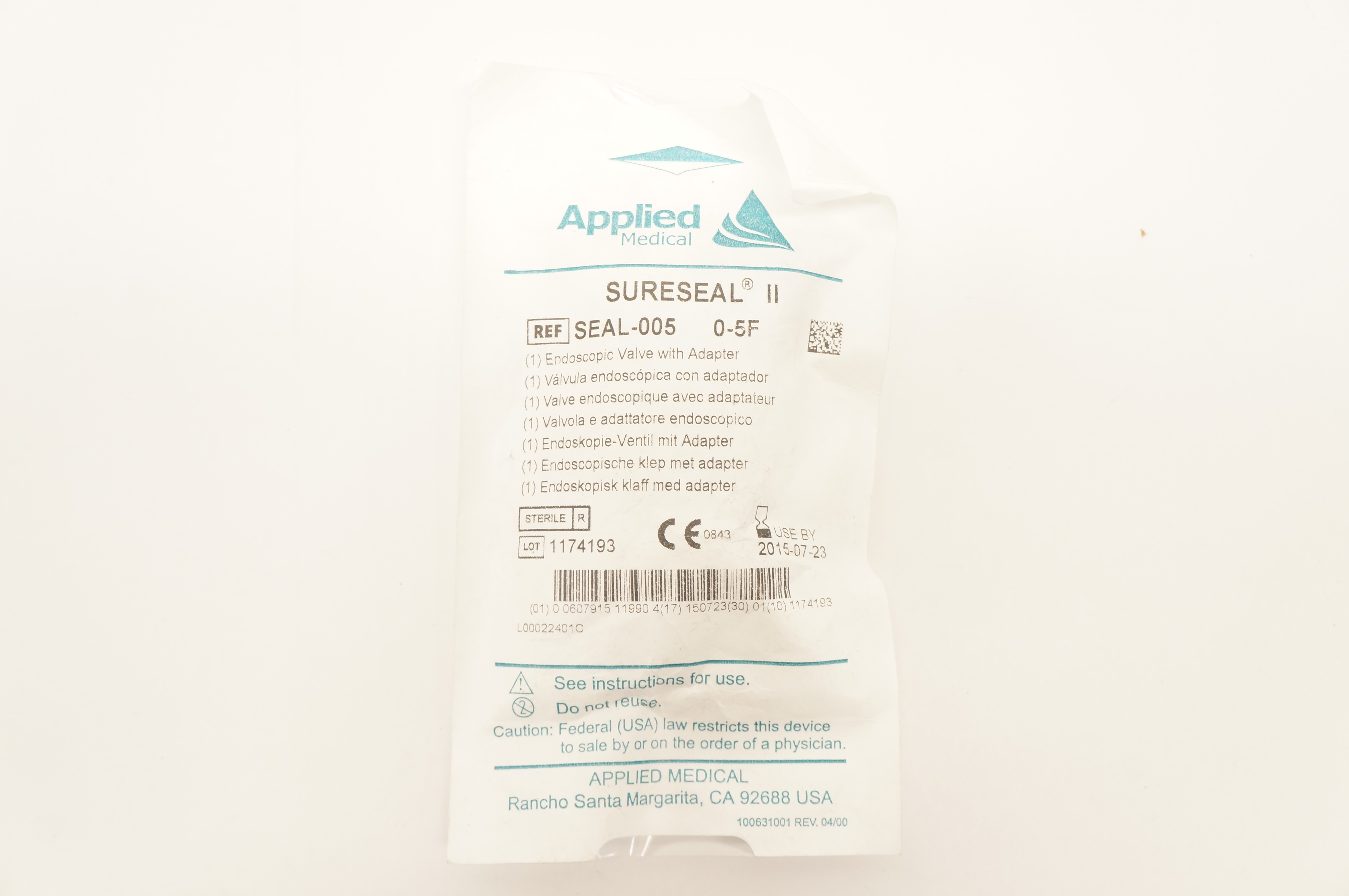Applied Medical SEAL-005 Sureseal II 0-5 F Endoscopic Valves With Adapter (x)