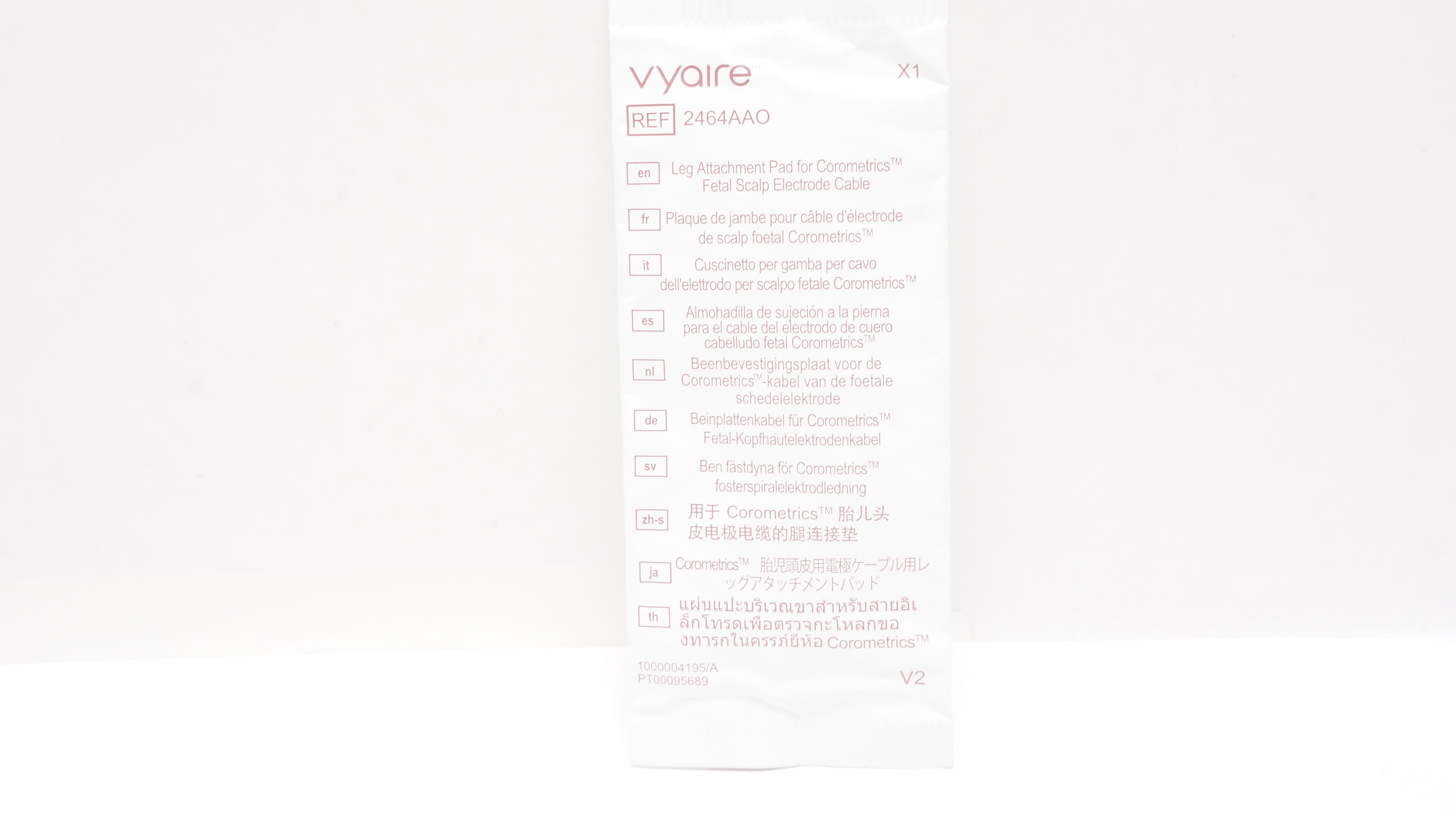 Vyaire 2464AAO Leg Attachment Pad, Fetal Scalp Electrode Cable