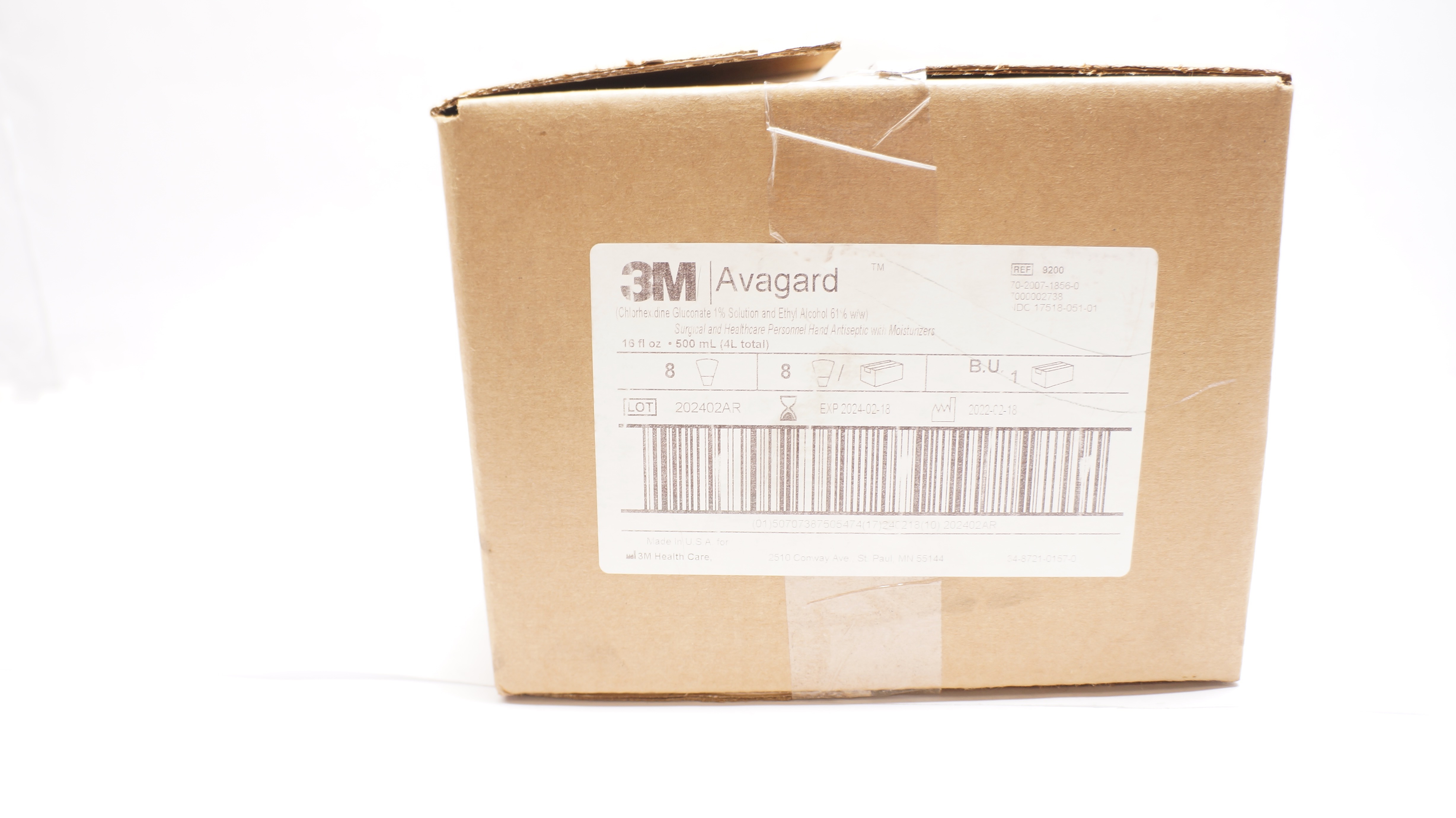 3M 9200 Avagard Surgical Hand Antiseptic w/Moisturizers 16fl oz - Case of 8