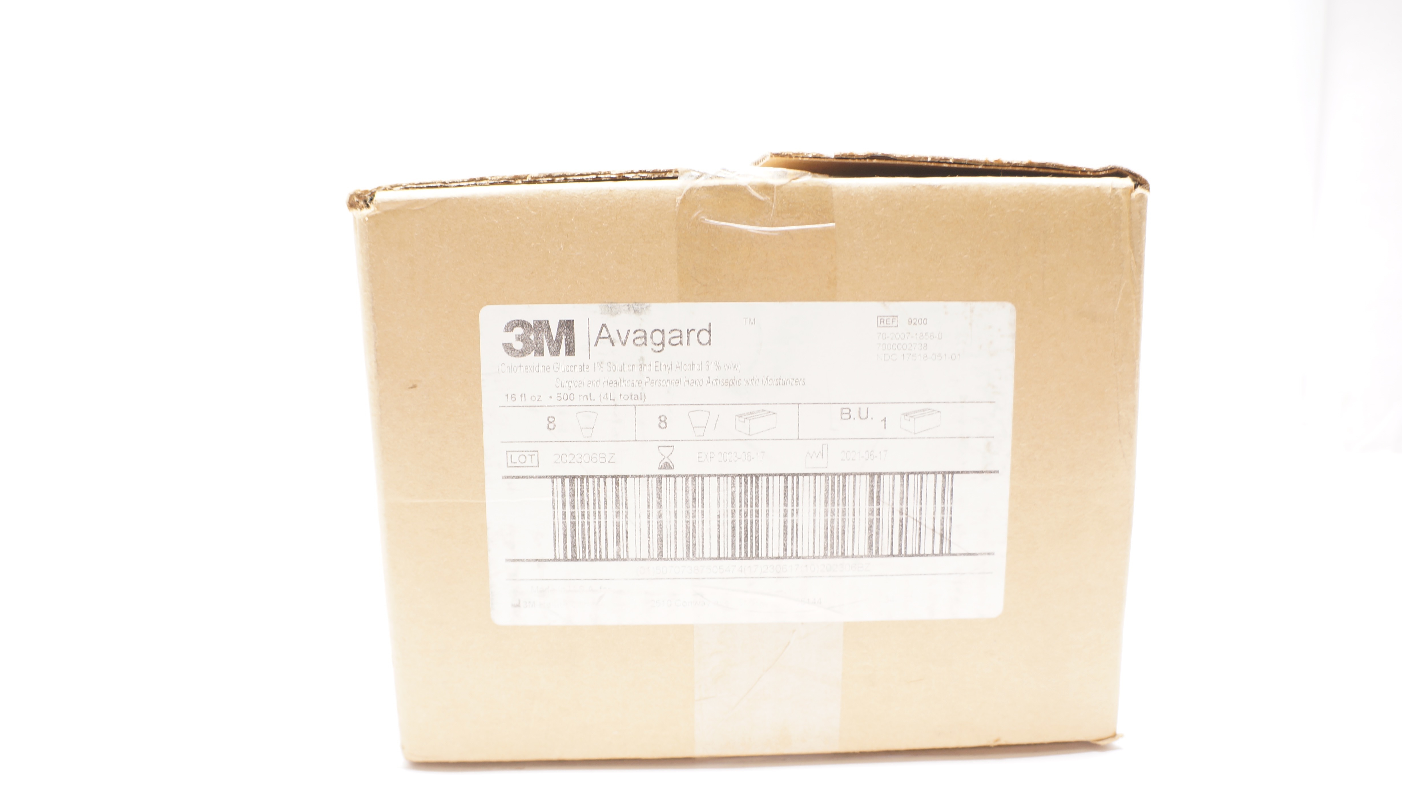 3M 9200 Avagard Surgical Hand Antiseptic w/Moisturizers 16fl oz (x)- Case of 8