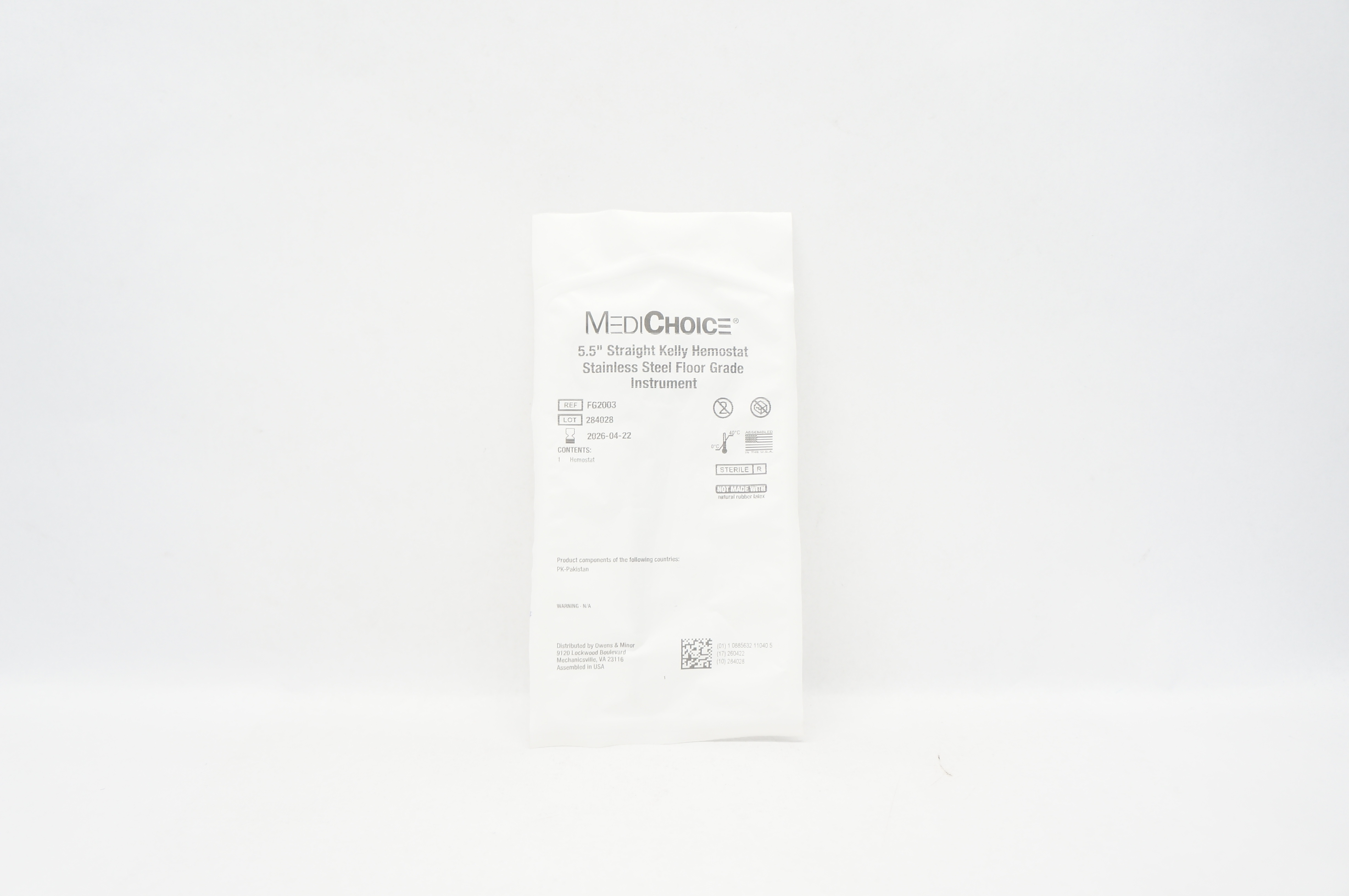 MediChoice FG2003 Straight Kelly Hemostat 5.5 inch