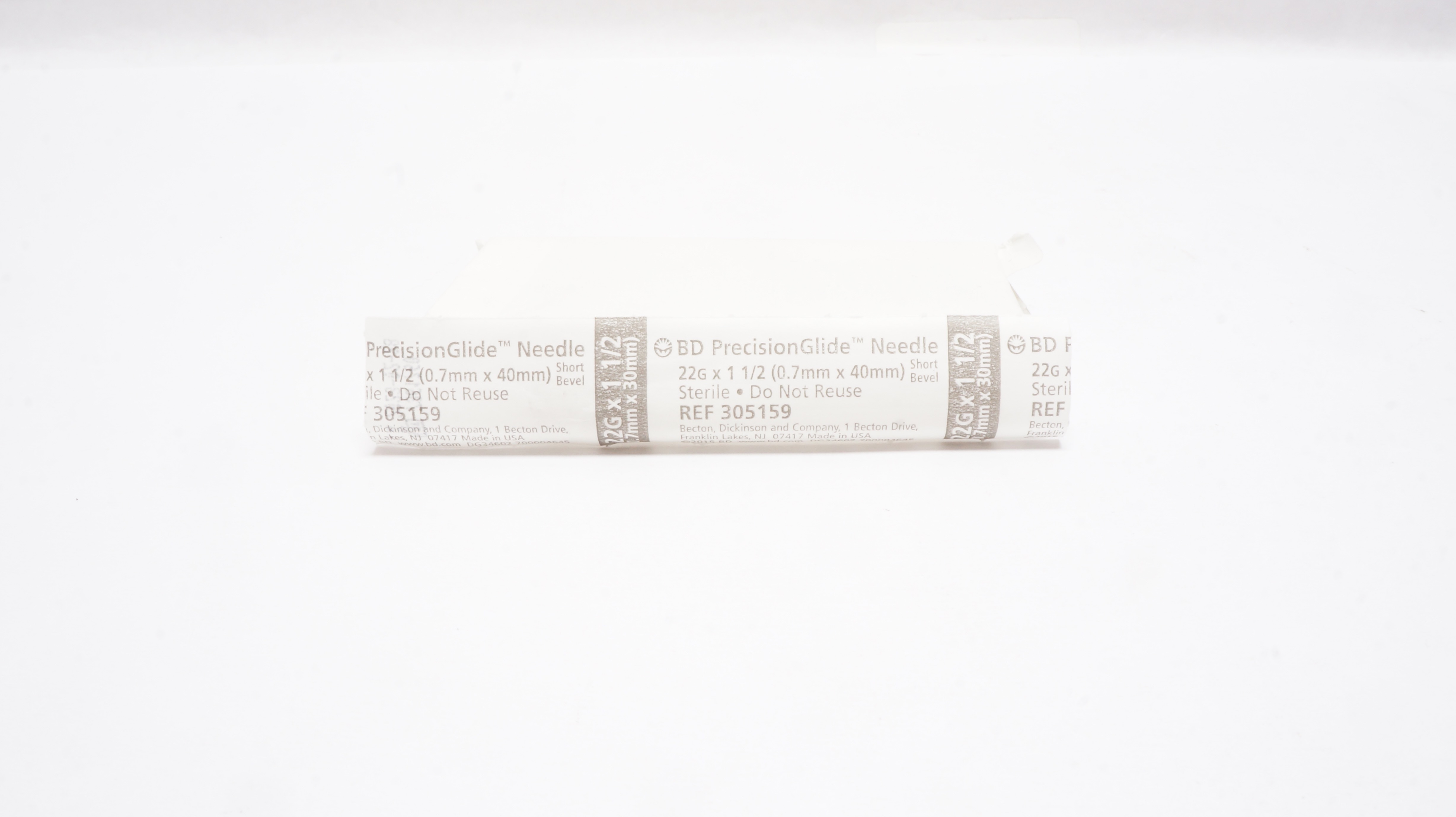 BD 305159 PrecisionGlide Ndle 22G x 1-1/2 Short Bevel (x)