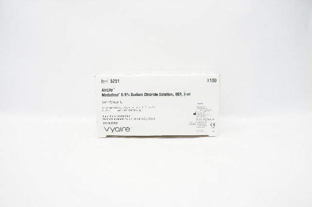 Vyaire 5251 AirLife Modudose 0.9% Sodium Chloride Solution, USP, 3mL -Box of 28