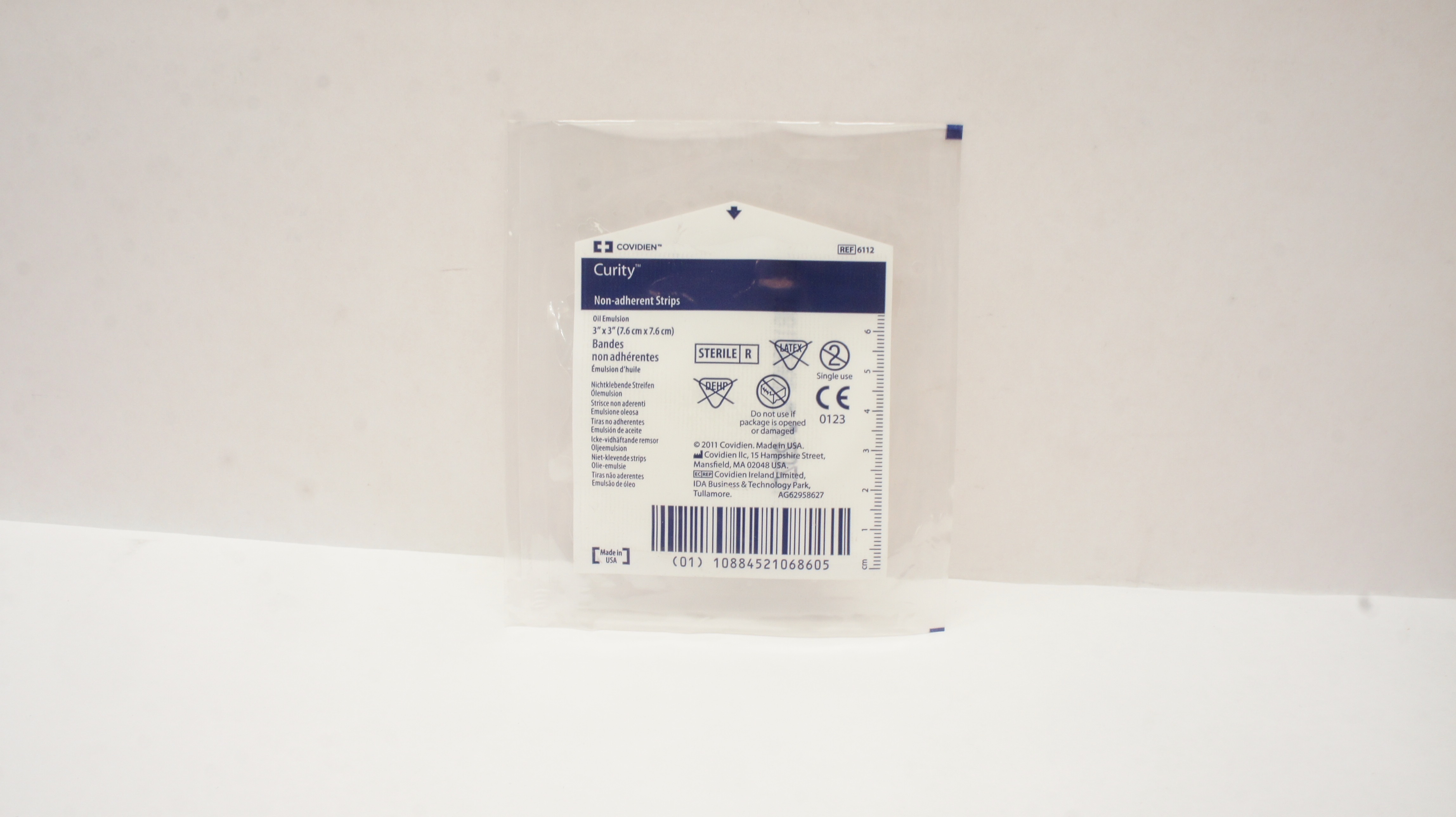Covidien 6112 Curity Non-Adherent Strips Oil Emulsion 3inch x 3inch (x)
