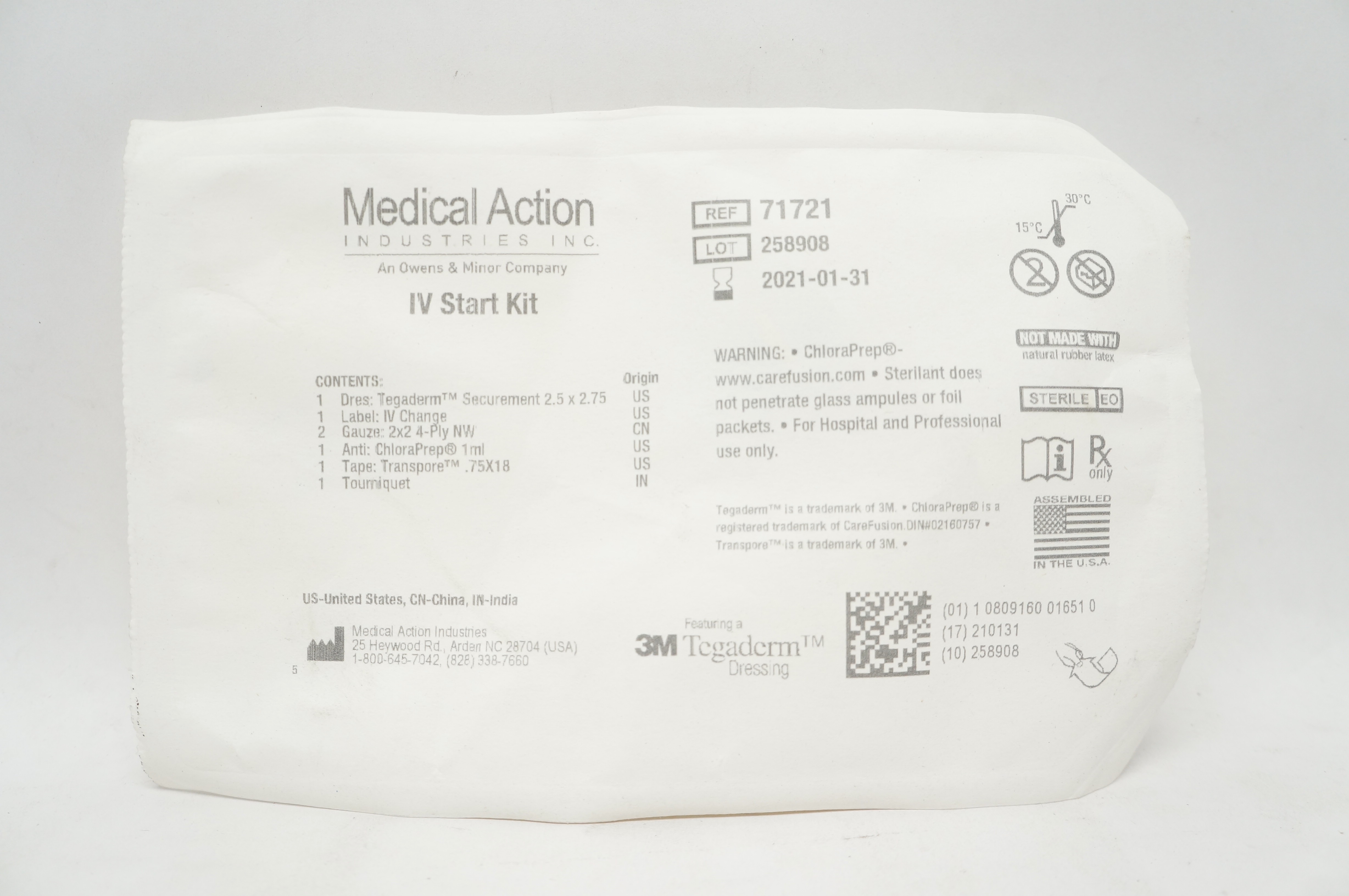 Medical Action Industries 71721 3M Tegaderm IV Start Kit (x)