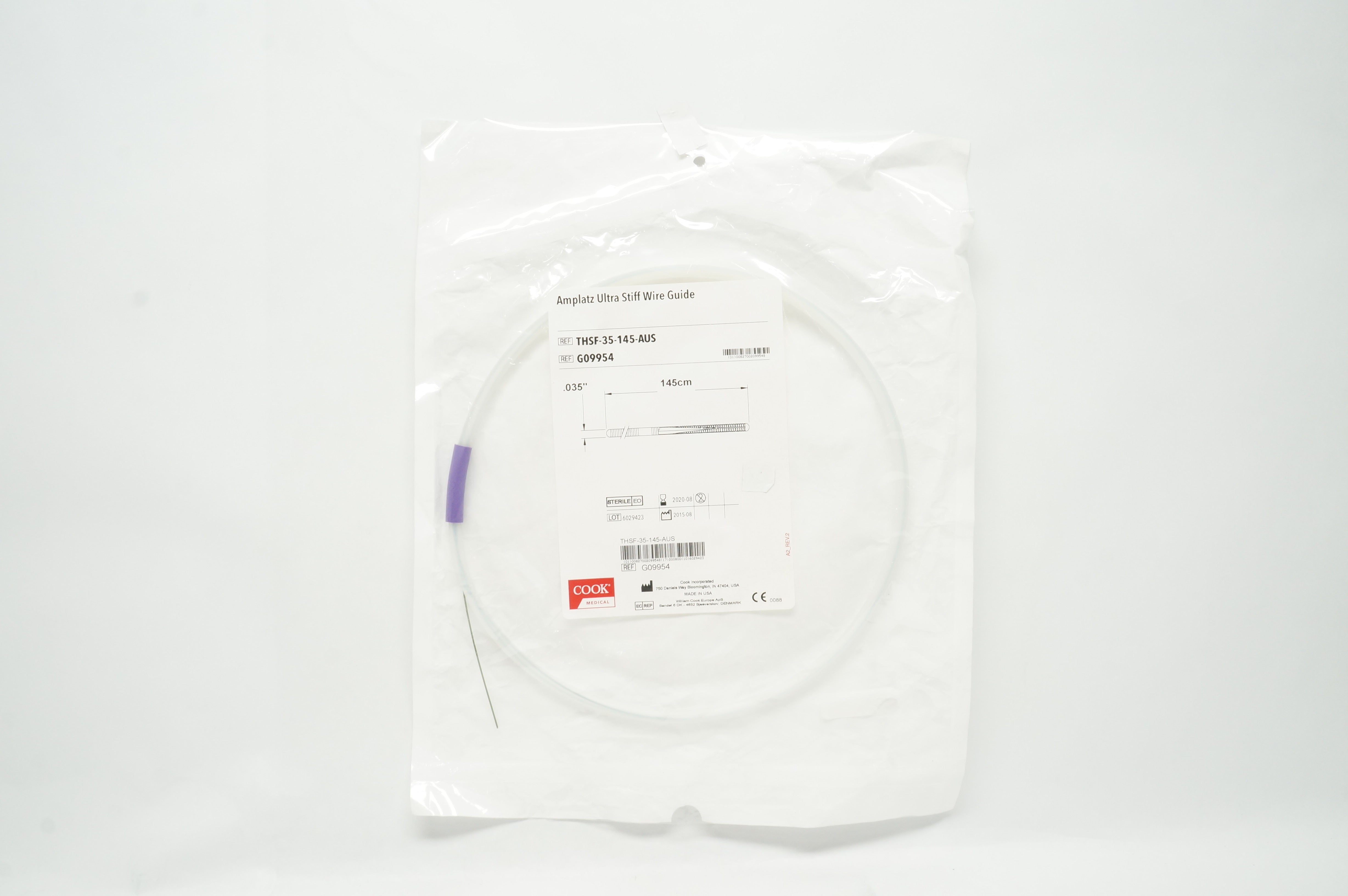 Cook Medical G09954 Amplatz Ultra Stiff Wire Guide 145cm 0.35inch (x)