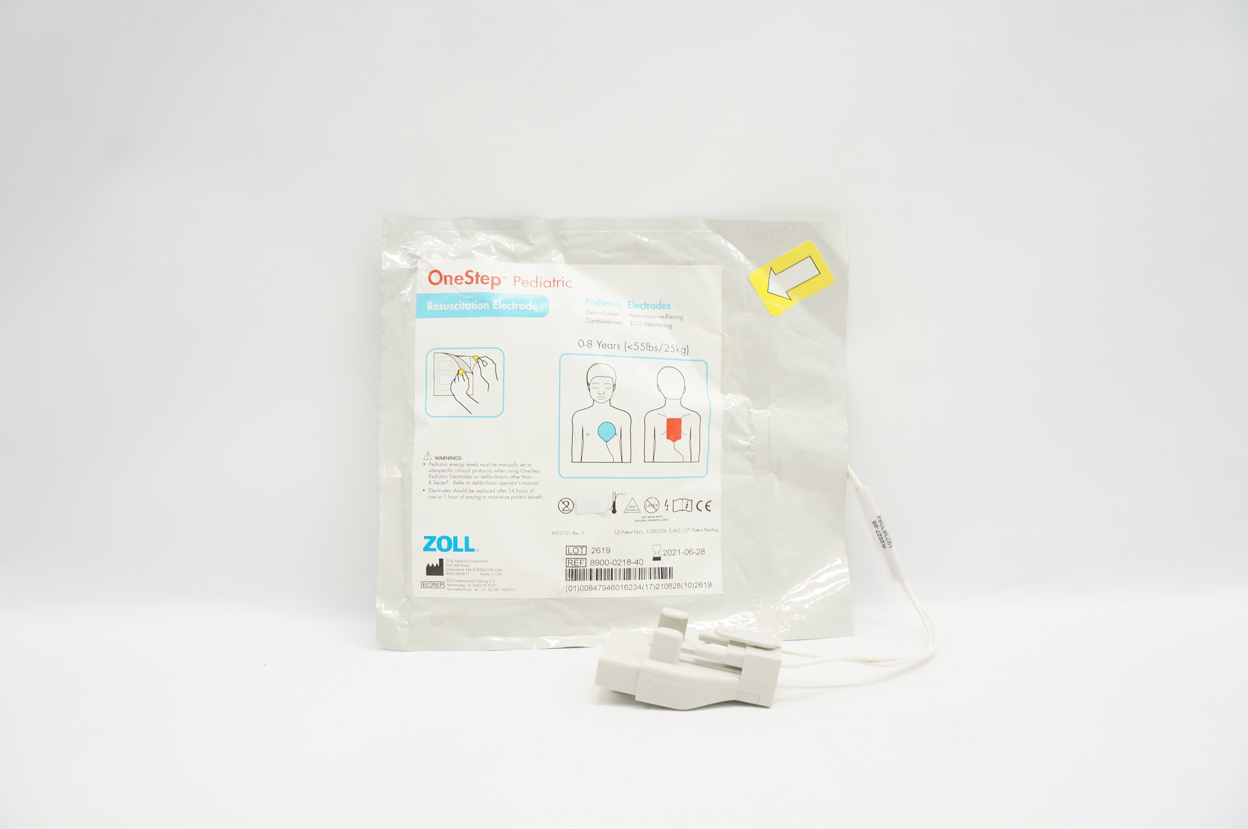 Zoll 8900-0218-40 OneStep Pediatric Resuscitation Electrode 0-8 Years <55lbs (x)