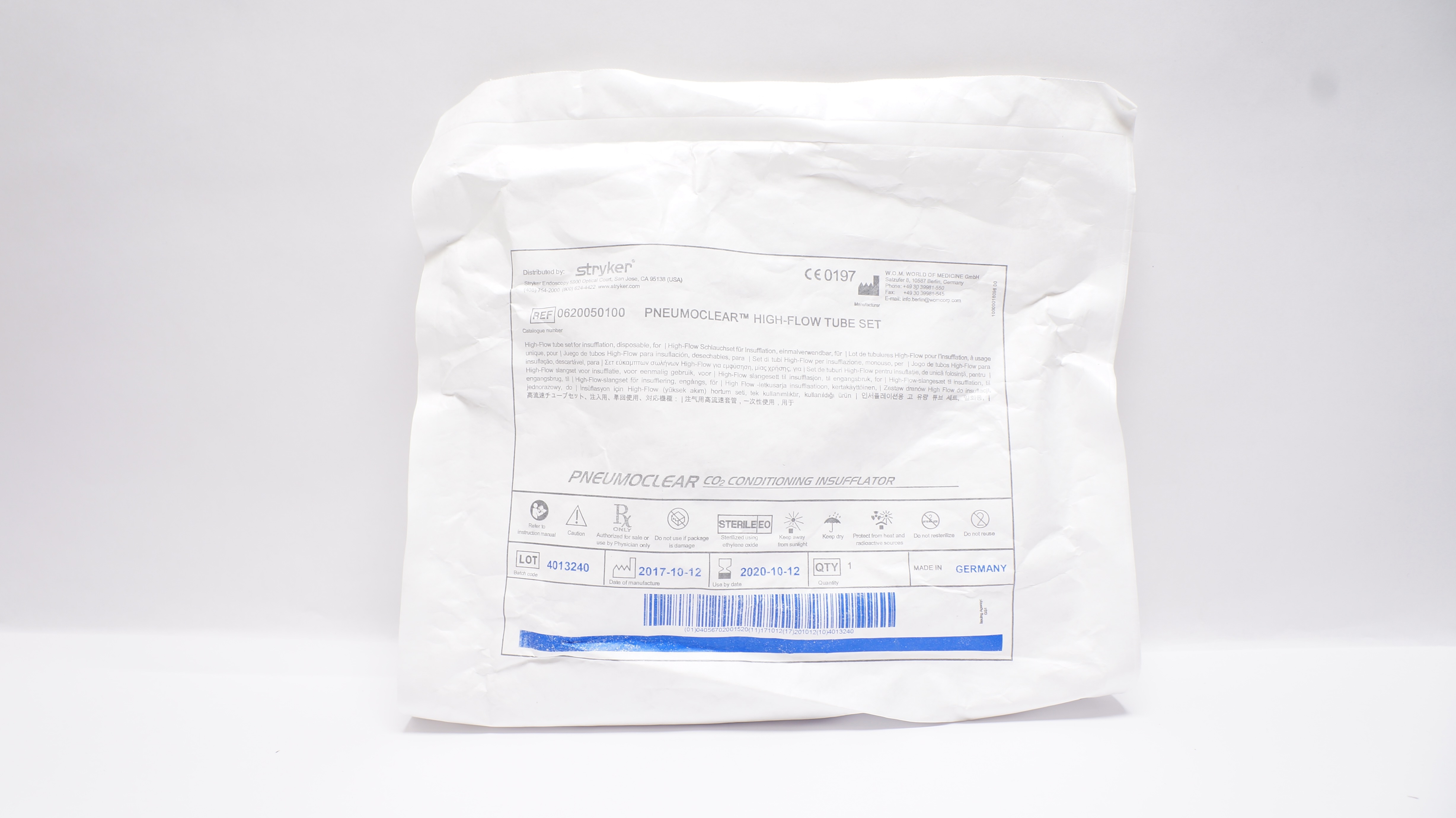 Stryker 0620050100 Pneumoclear High-Flow Tube Set (x)