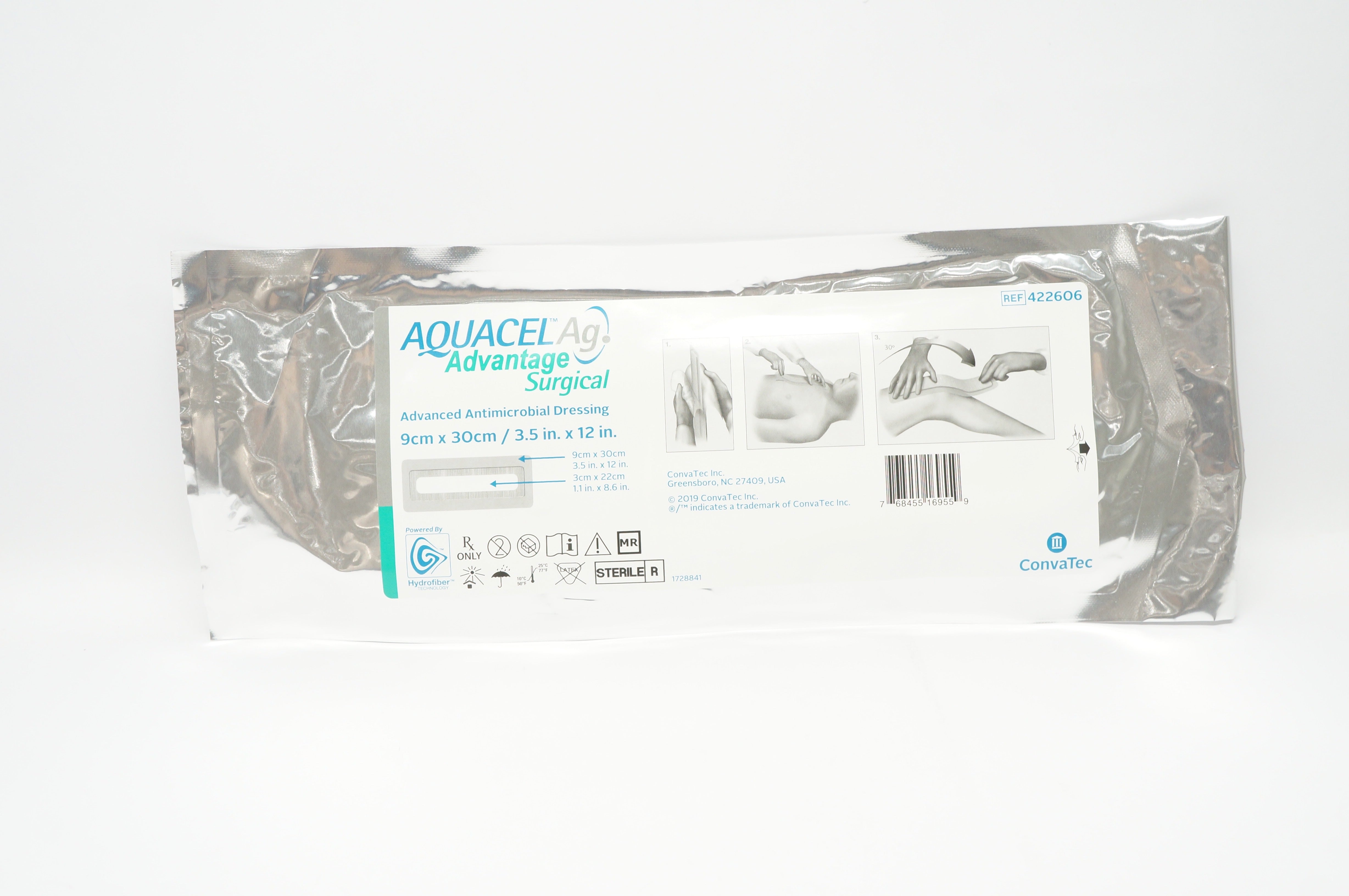 ConvaTec 422606 Aquacel Ag Advanced Antimicrobial Dressing 3.5inch x 12inch (x)