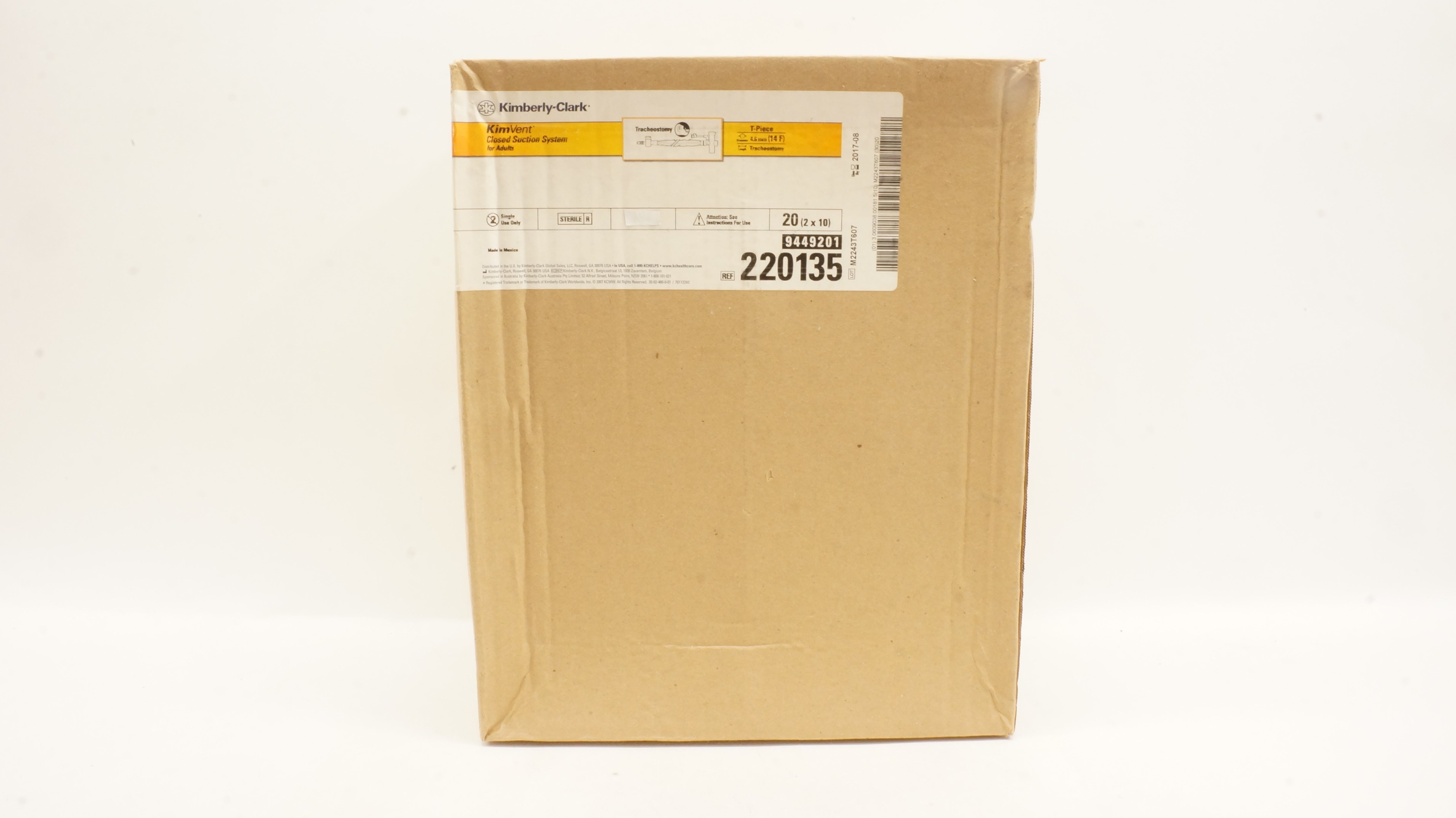 Kimberly-Clark 220135 KimVent Closed Suction System 14F (x) - Box of 20