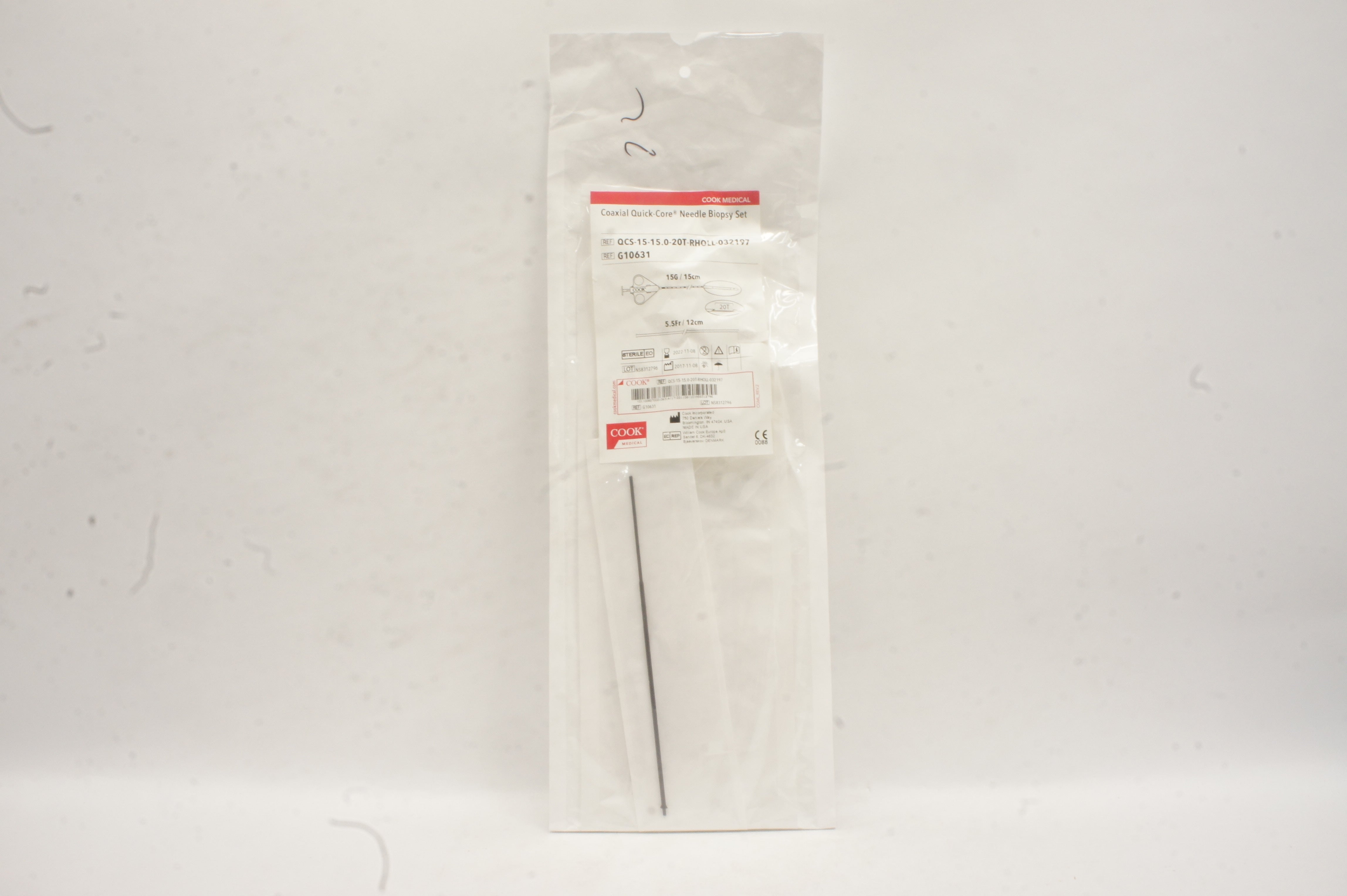 Cook Medical G10631 Coaxial Quick-Core Needle Biopsy Set 15G/15cm