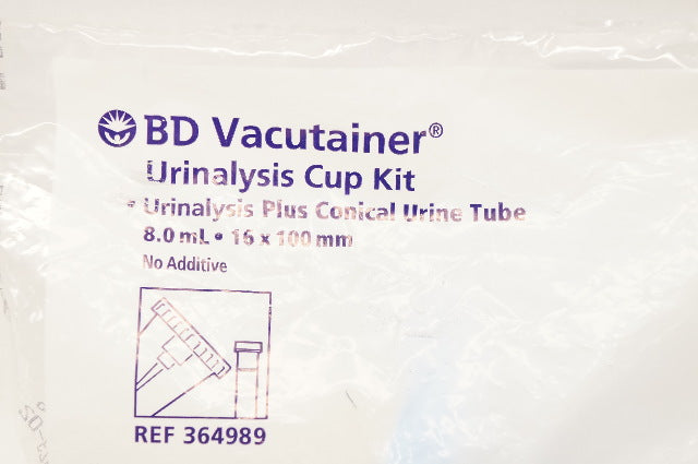 BD 364989 Vacutainer Urinalysis Cup Kit 8.0mL 16 x100mm
