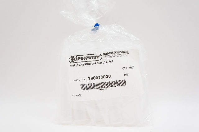 Bel-Art Products 198410000 Tube, PE, Centrifuge 15ml - Pack of 12