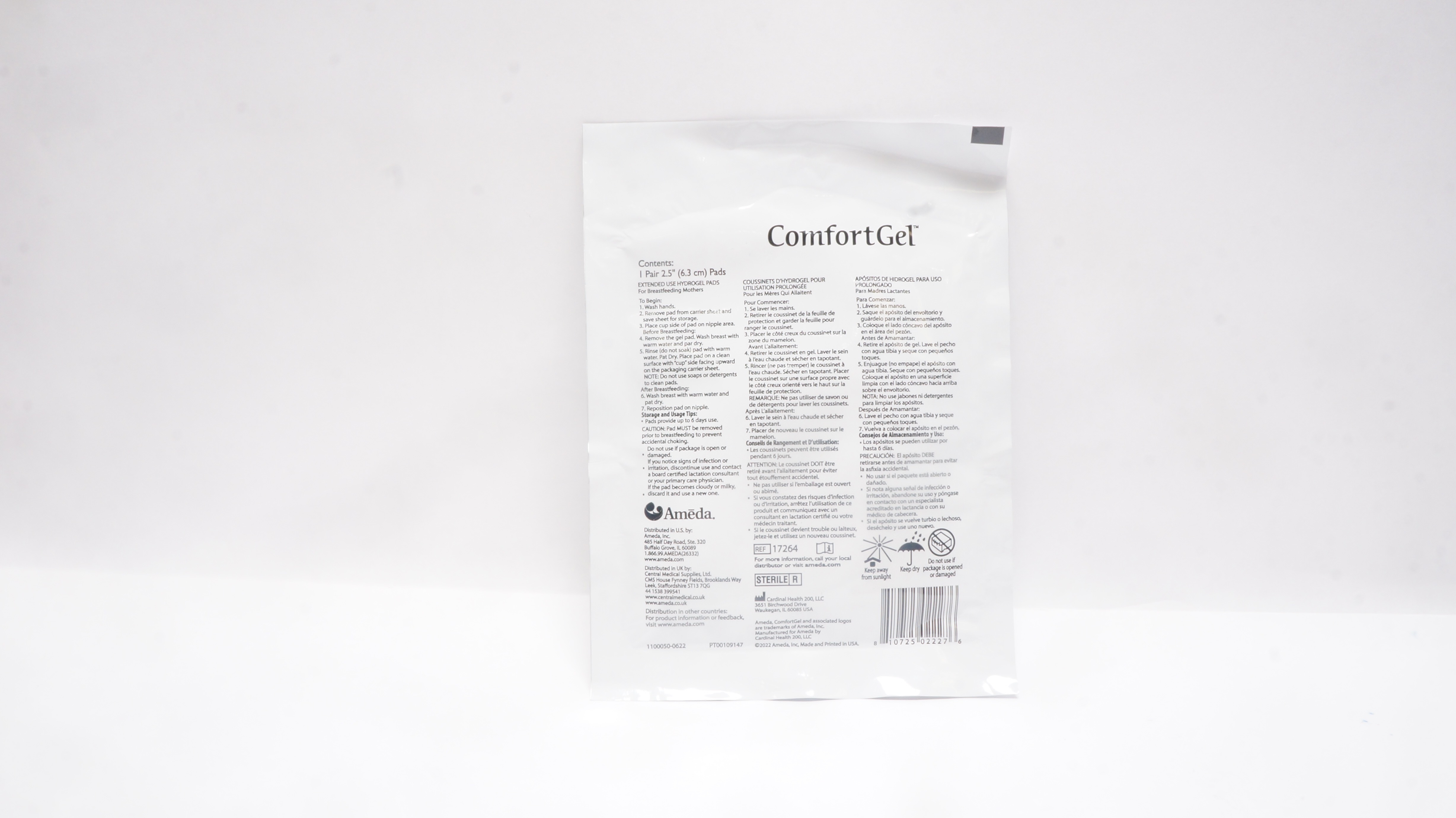 Cardinal Health 17264 Comfort Gel 2.5inch Pads - 1Pair