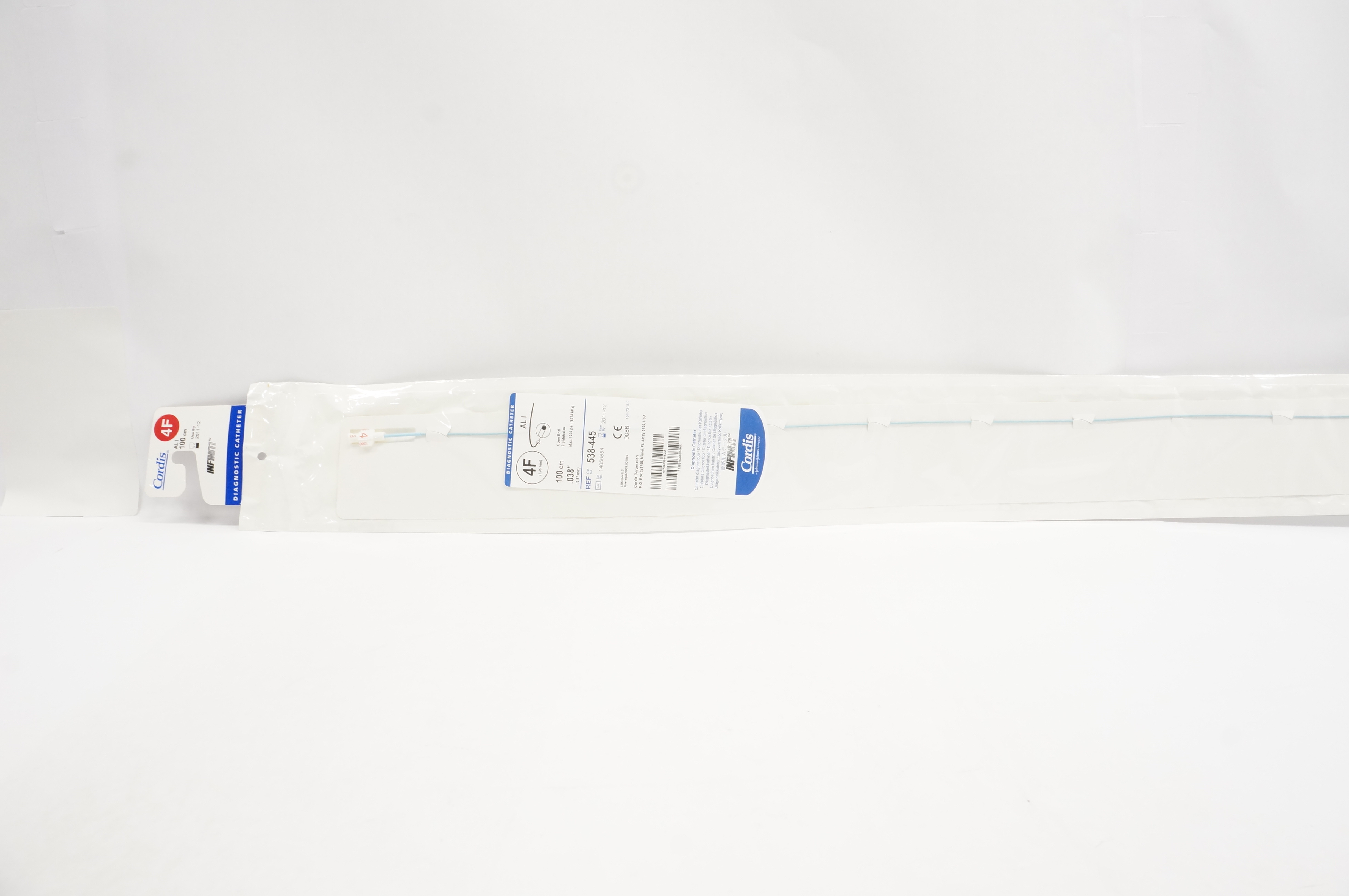 Cordis 538-445 Diagnostic Cath. 4F x 0.38inch AL I (x)