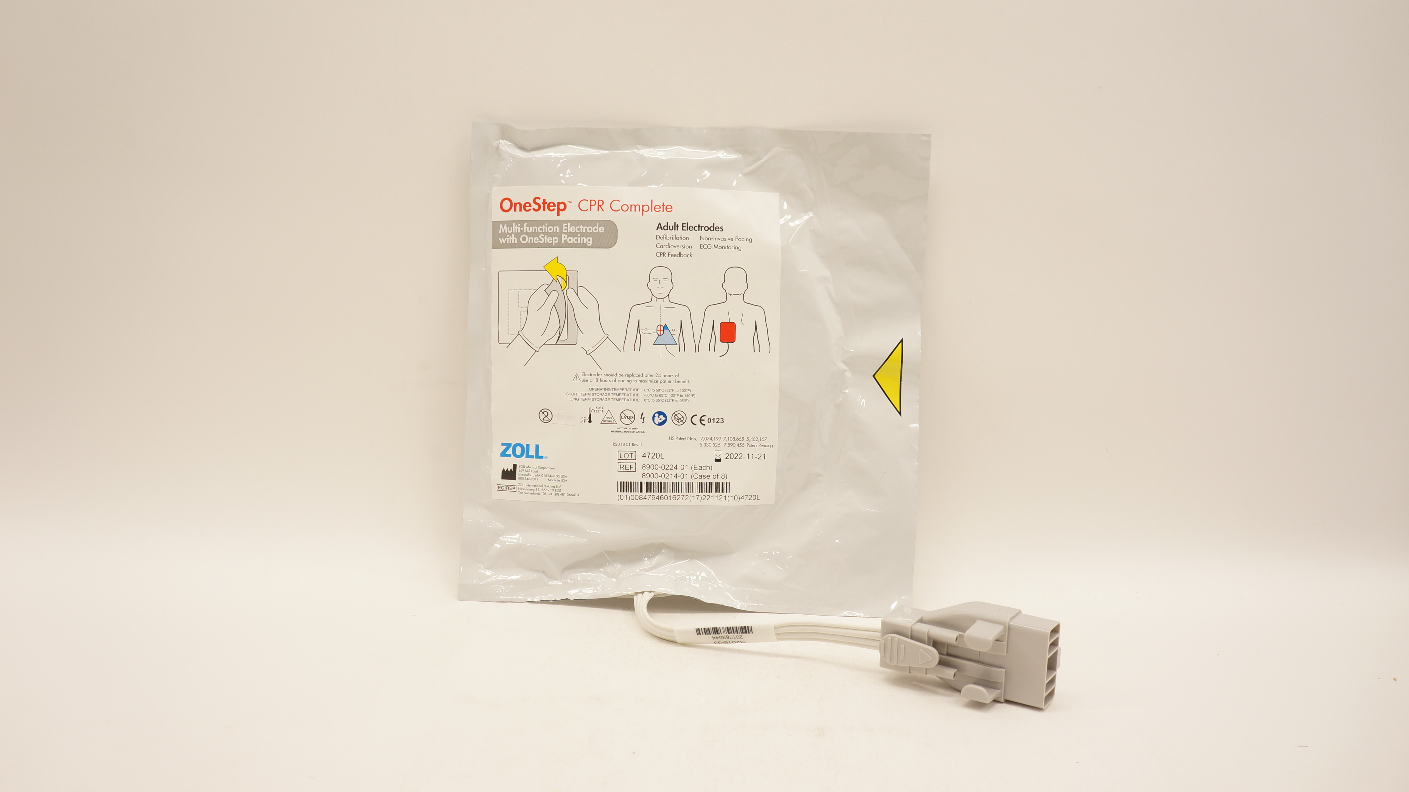 Zoll 8900-0224-01 OneStep CPR Complete Adult Multi-Function Electrodes (x)