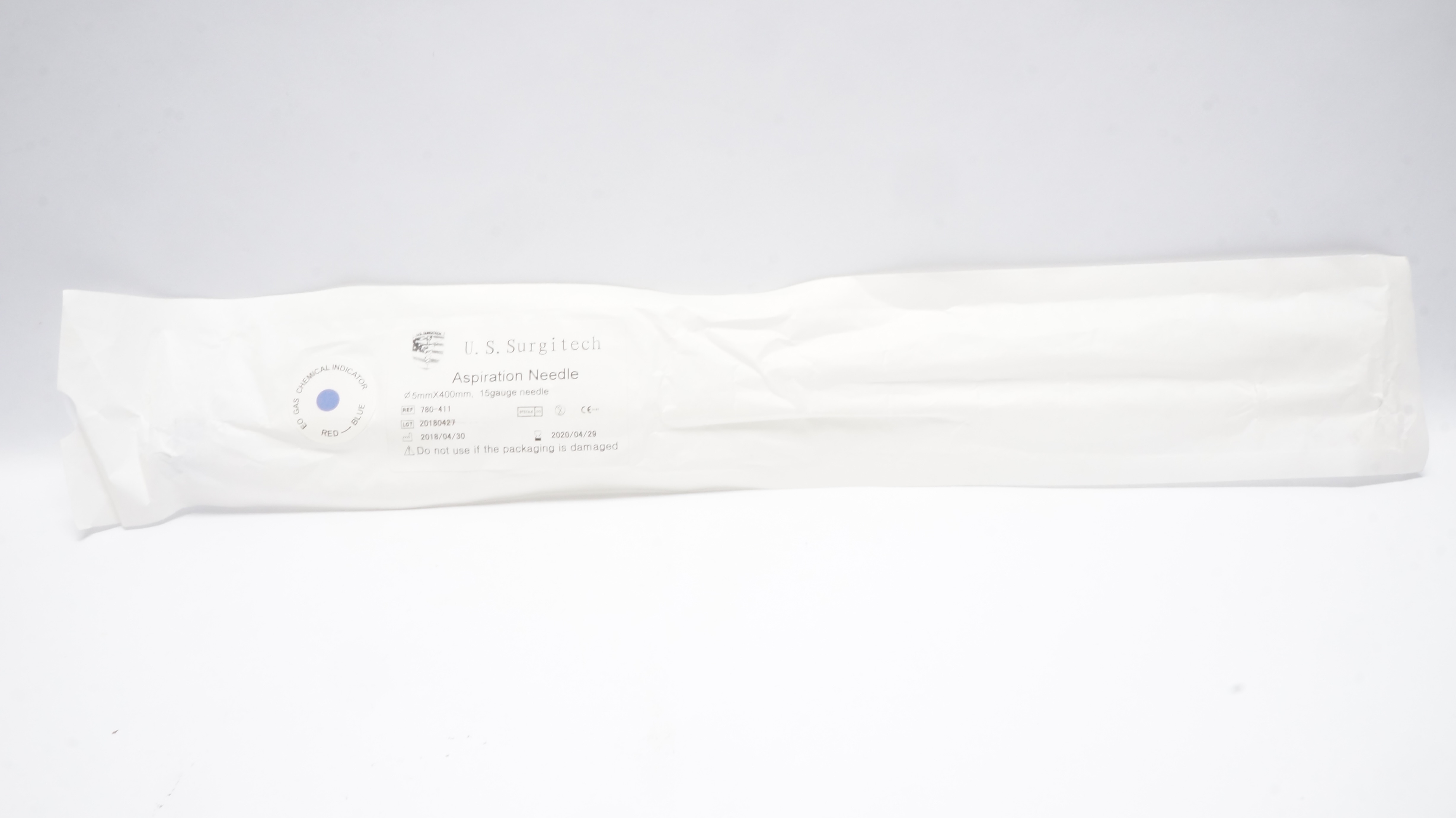 U.S.Surgitech 780-411 Aspiration Needle 5mmx400mm, 15gauge Needle (x)