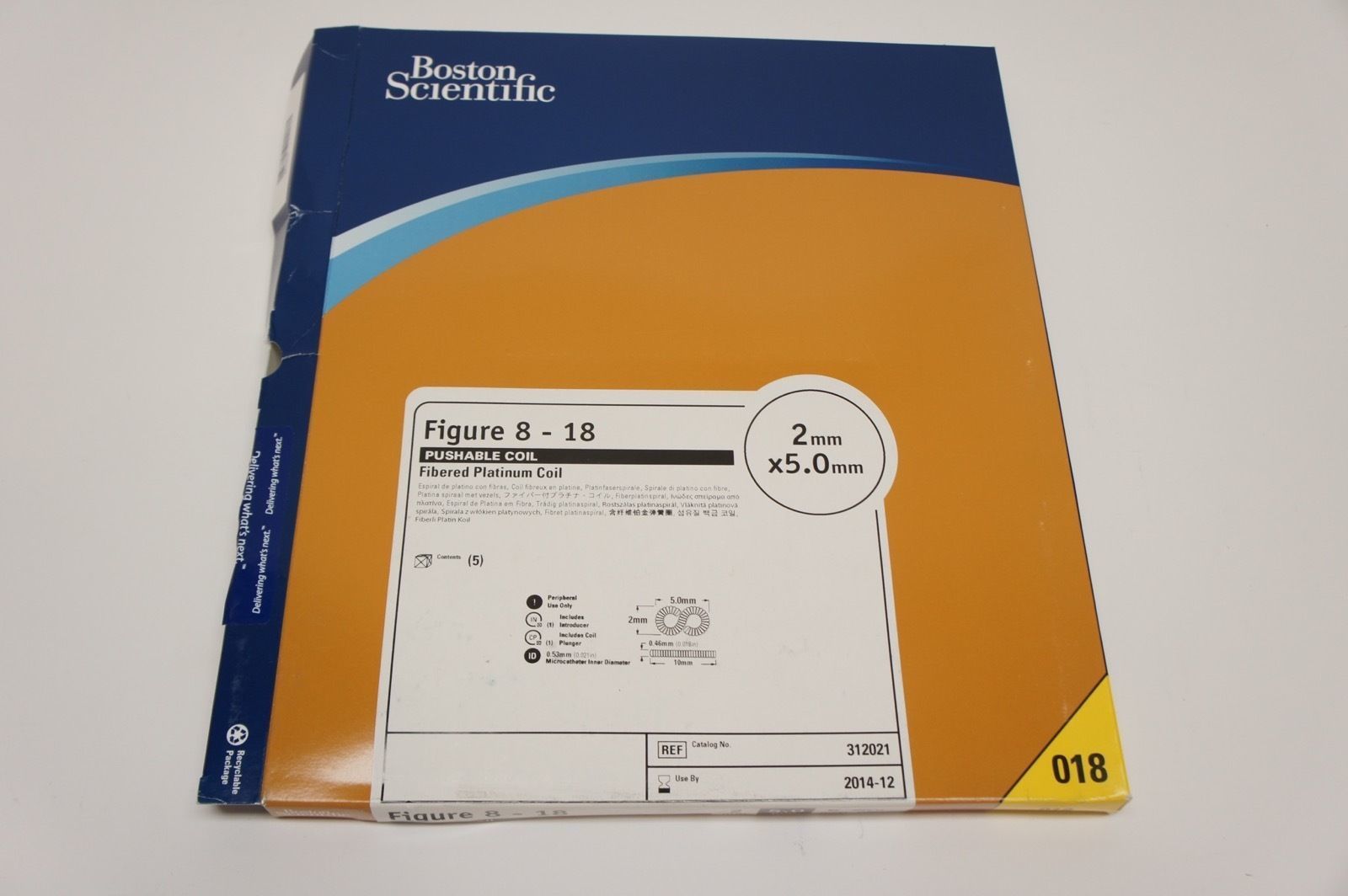 312021 ~ Boston Scientific Fibered Platinum Coil 2mm x 5.0mm (x) ~ Box of 5