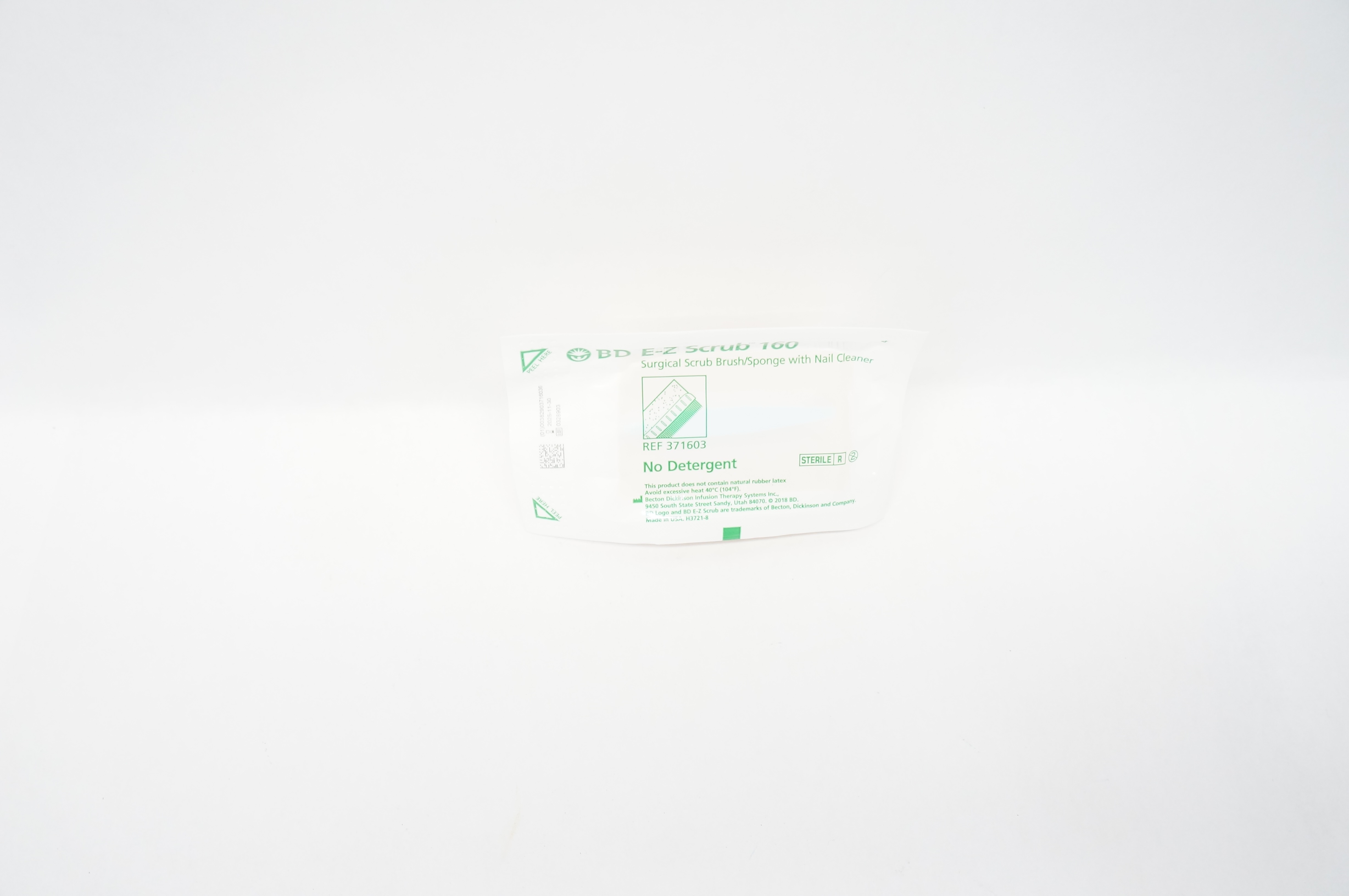 BD 371603 E-Z Scrub 160 Surgical Scrub Brush/Sponge W/ Nail Cleaner