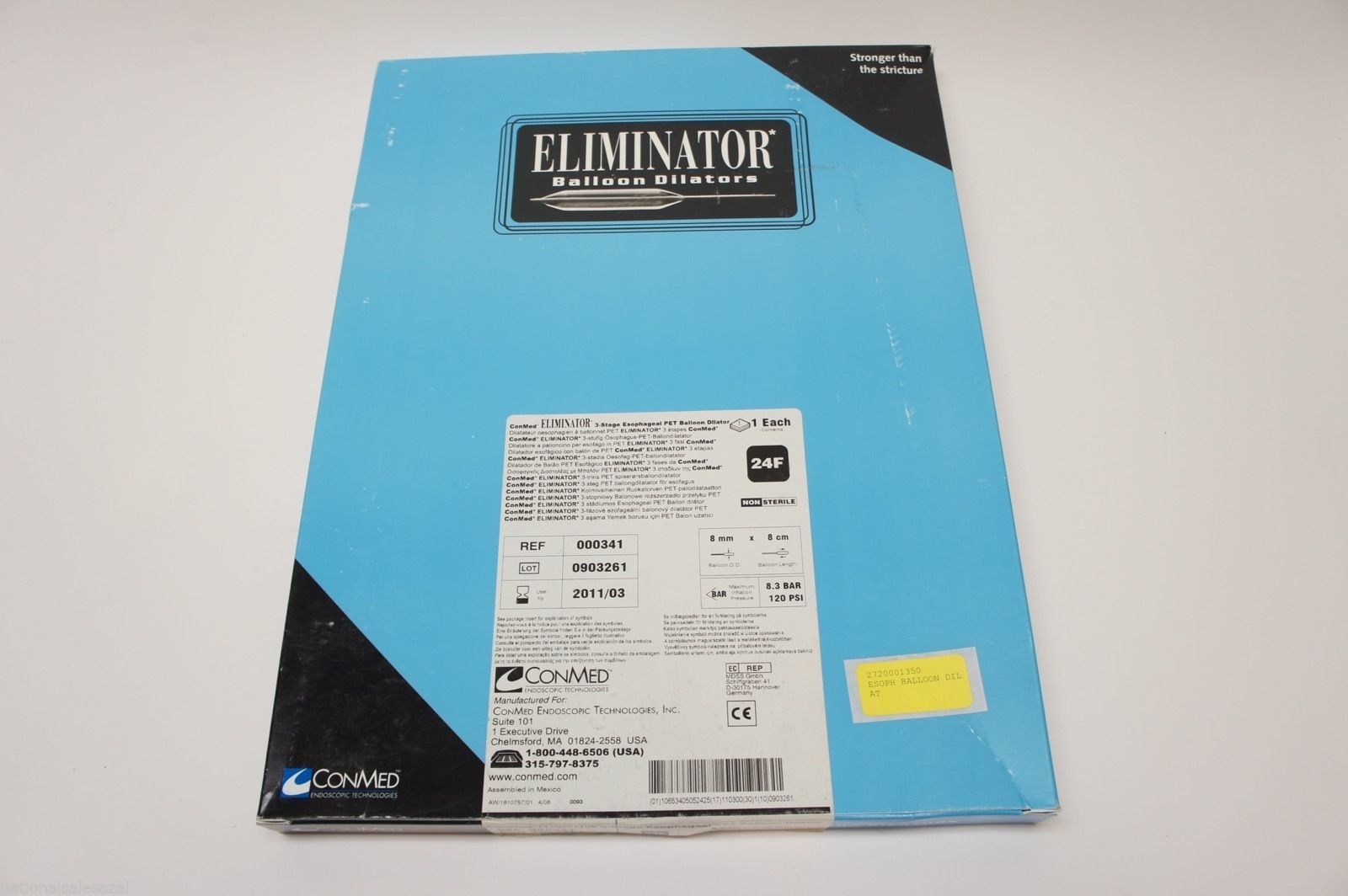 000341 ~ ConMed Eliminator Balloon Dilators 8mm x 8cm (x) 