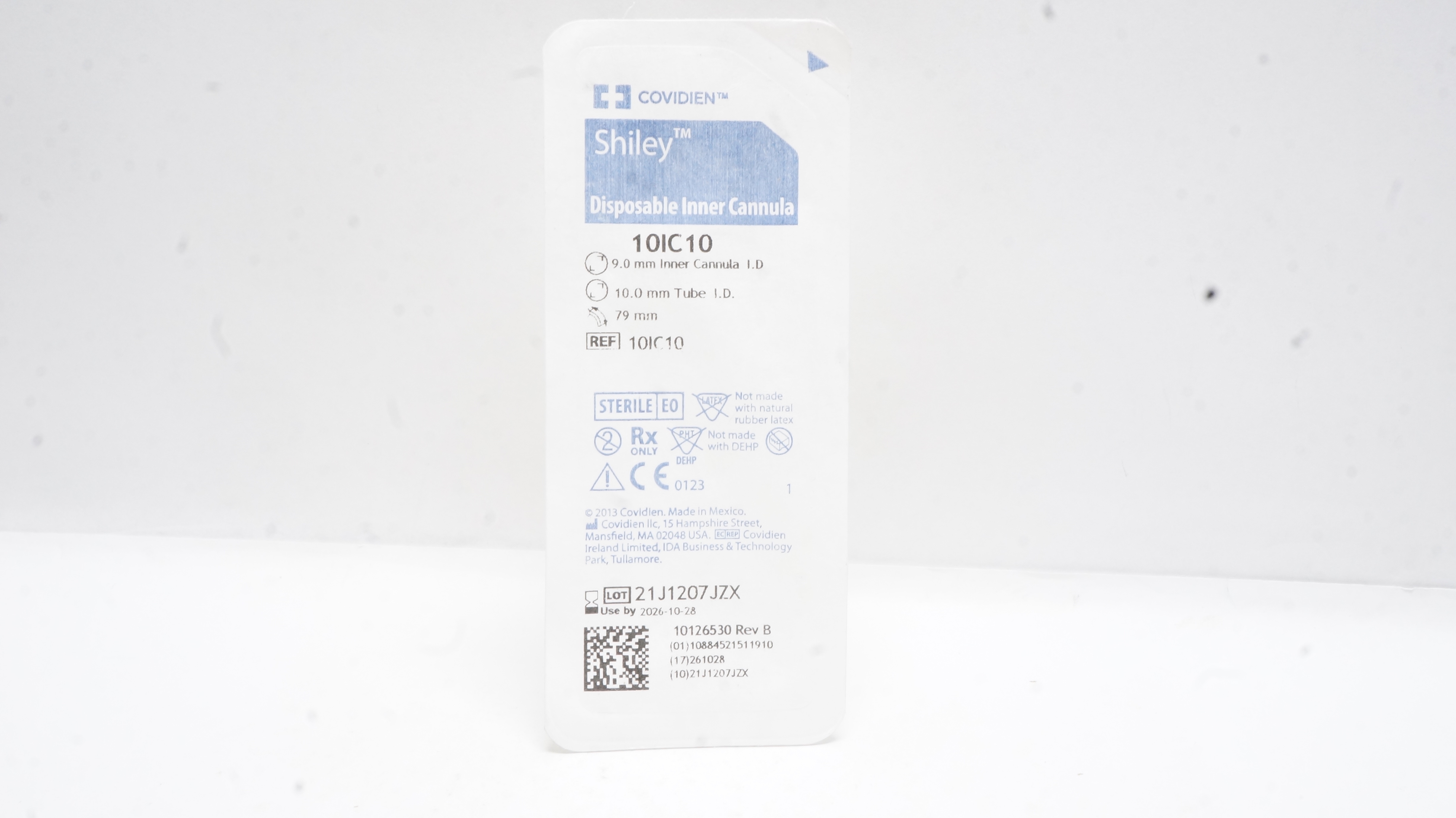 Covidien 10IC10 Shiley Disposable Inner Cannula 9.0mm ID x 10.0mm ID Tube x 79mm