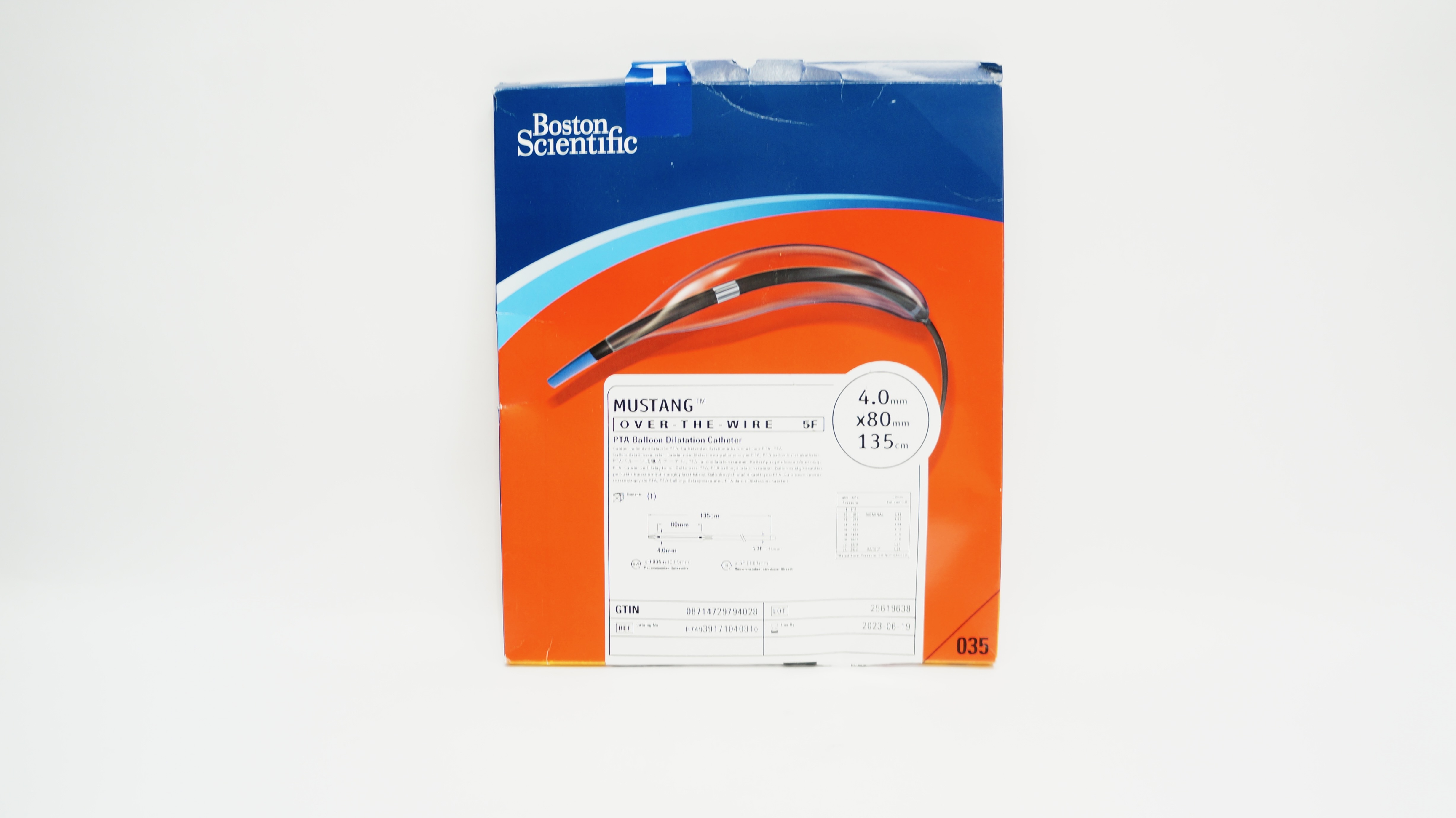 Boston Scientific H74939171040810 Mustang Dilatation Cath. 4.0 x 80mm x 150cm(x)