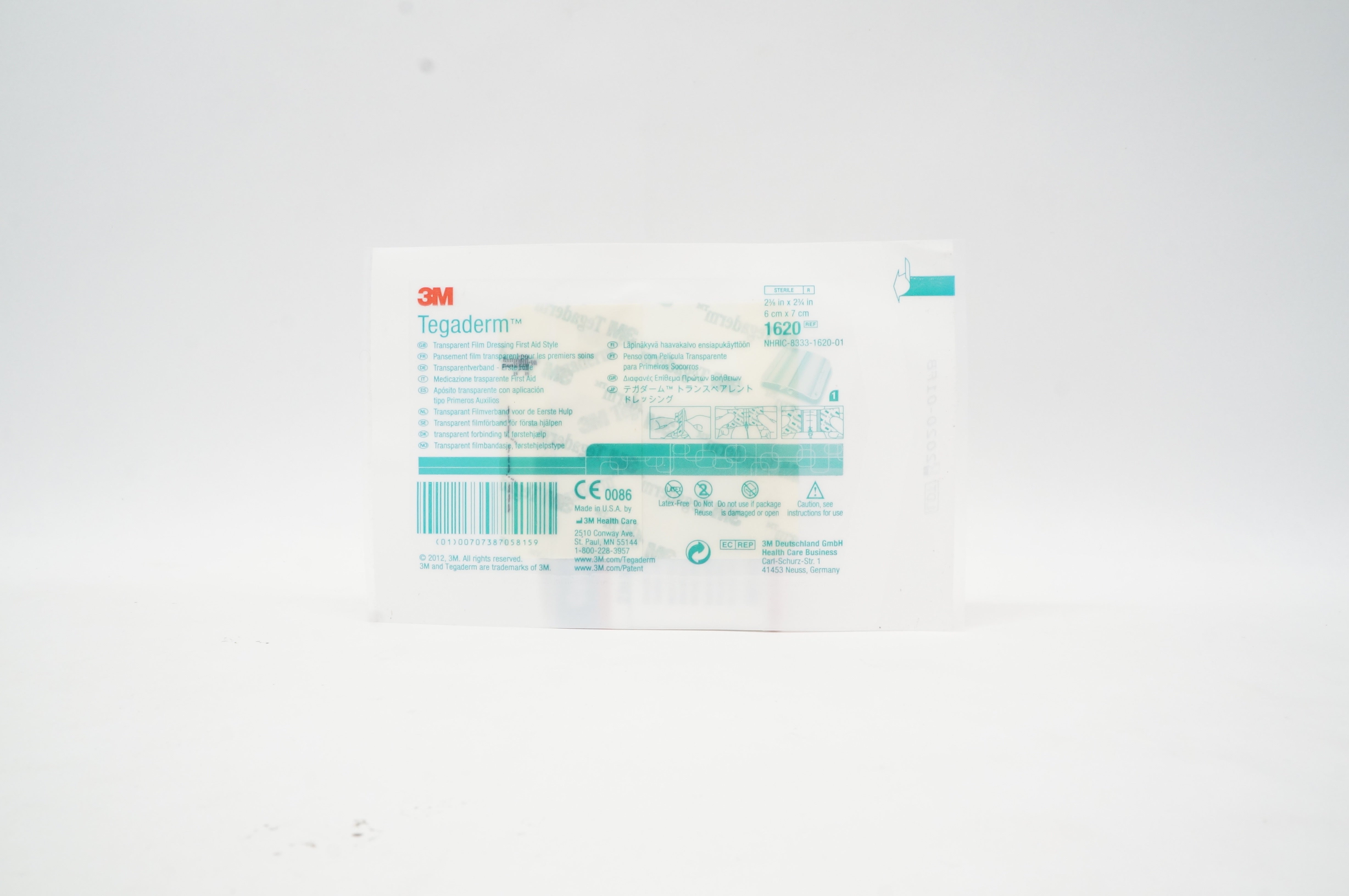 3M 1620 Transparent Film Dressing First Aid Style 2 3/8 x 2 3/4 in. (x)