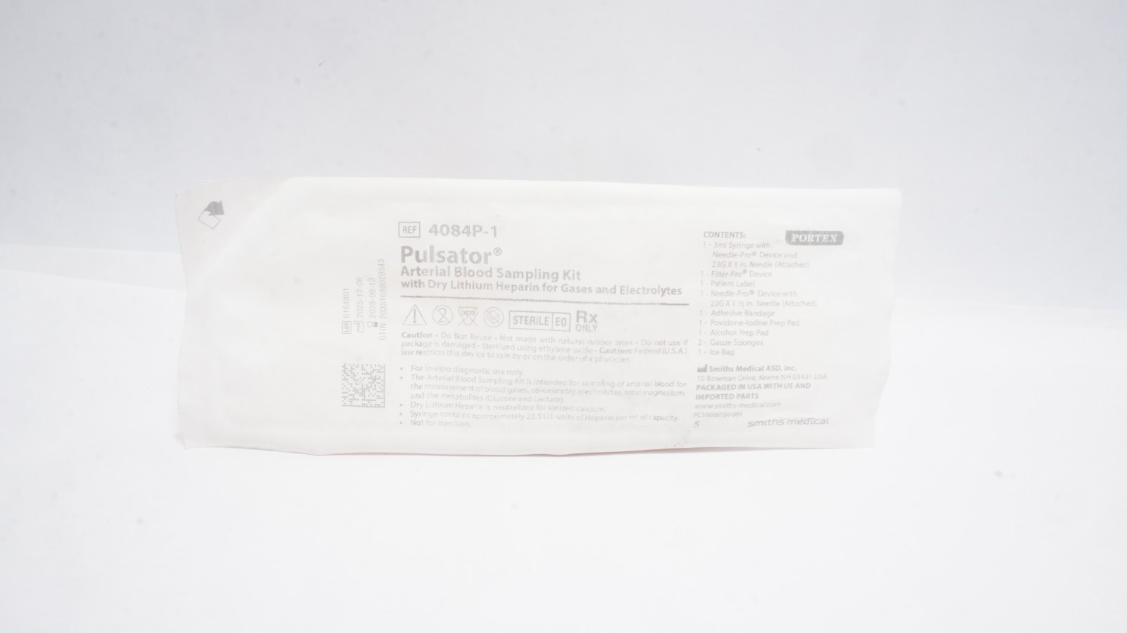 Smiths Medical 4084P-1 Pulsator Arterial Blood Sampling Kit 23G/22G