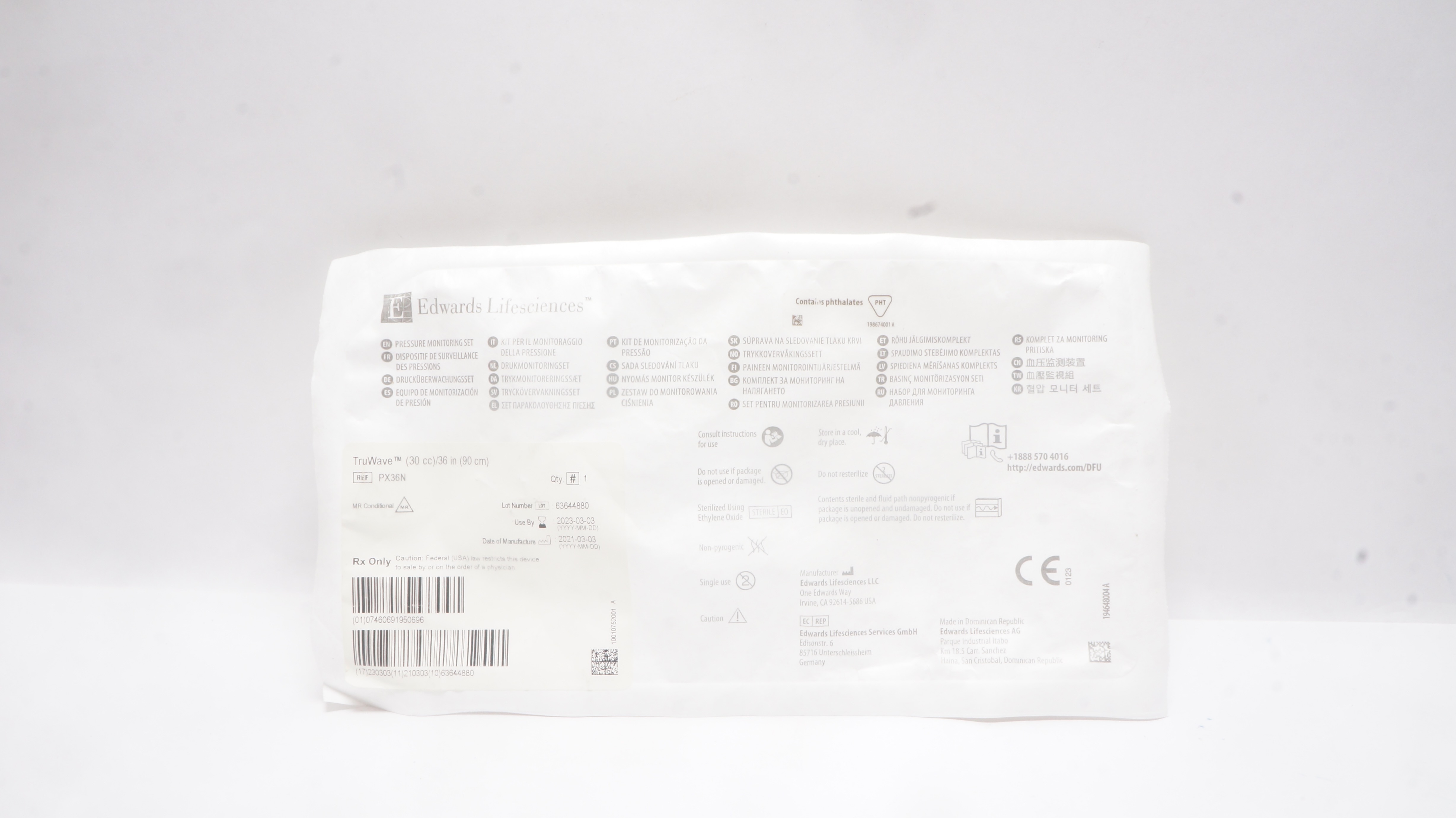 Edwards Lifesciences PX36N Pressure Monitoring Set (x)