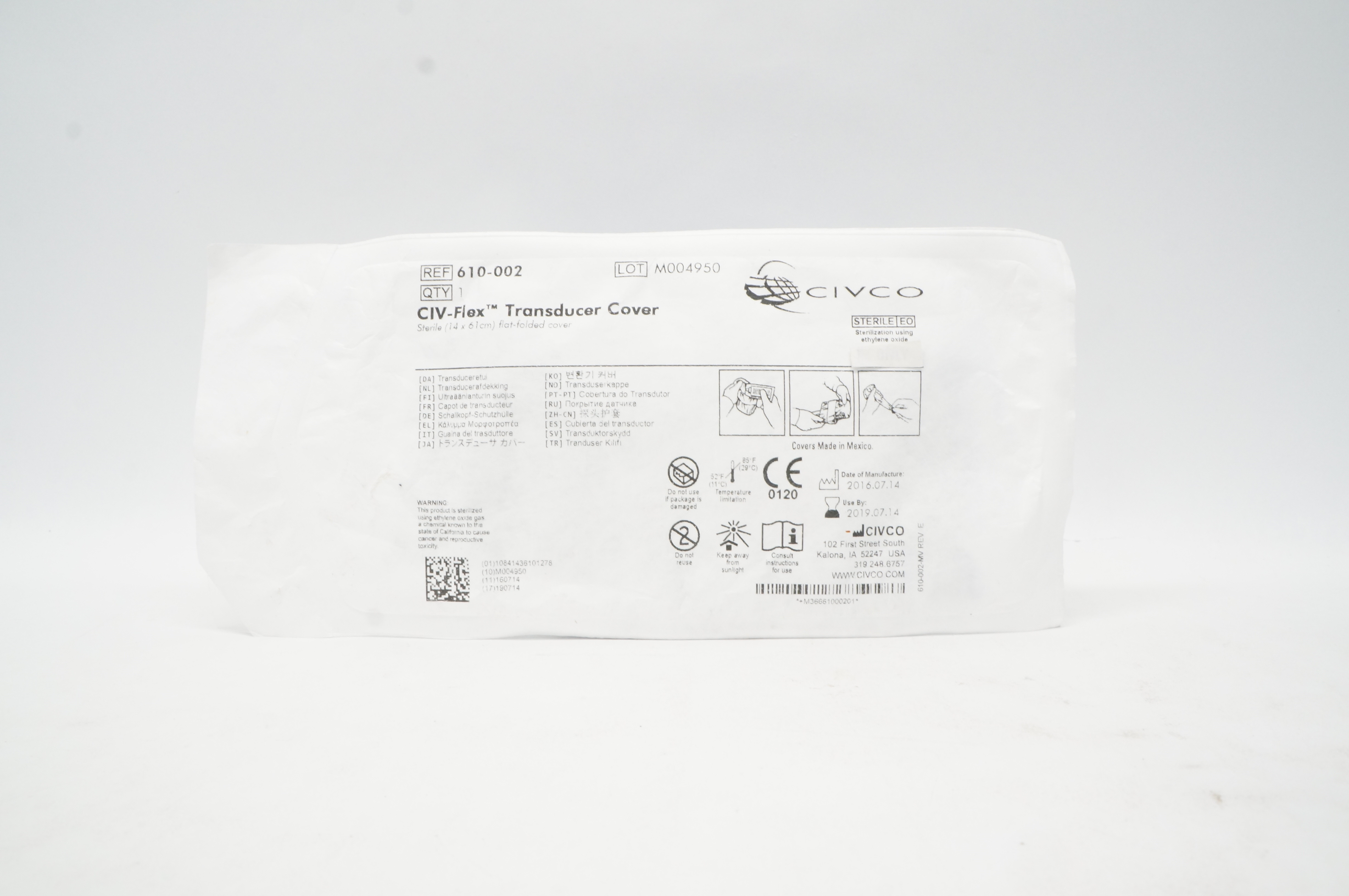 CIVCO 610-002 CIV-Flex Transducer Cover Sterile 14x61cm (x)