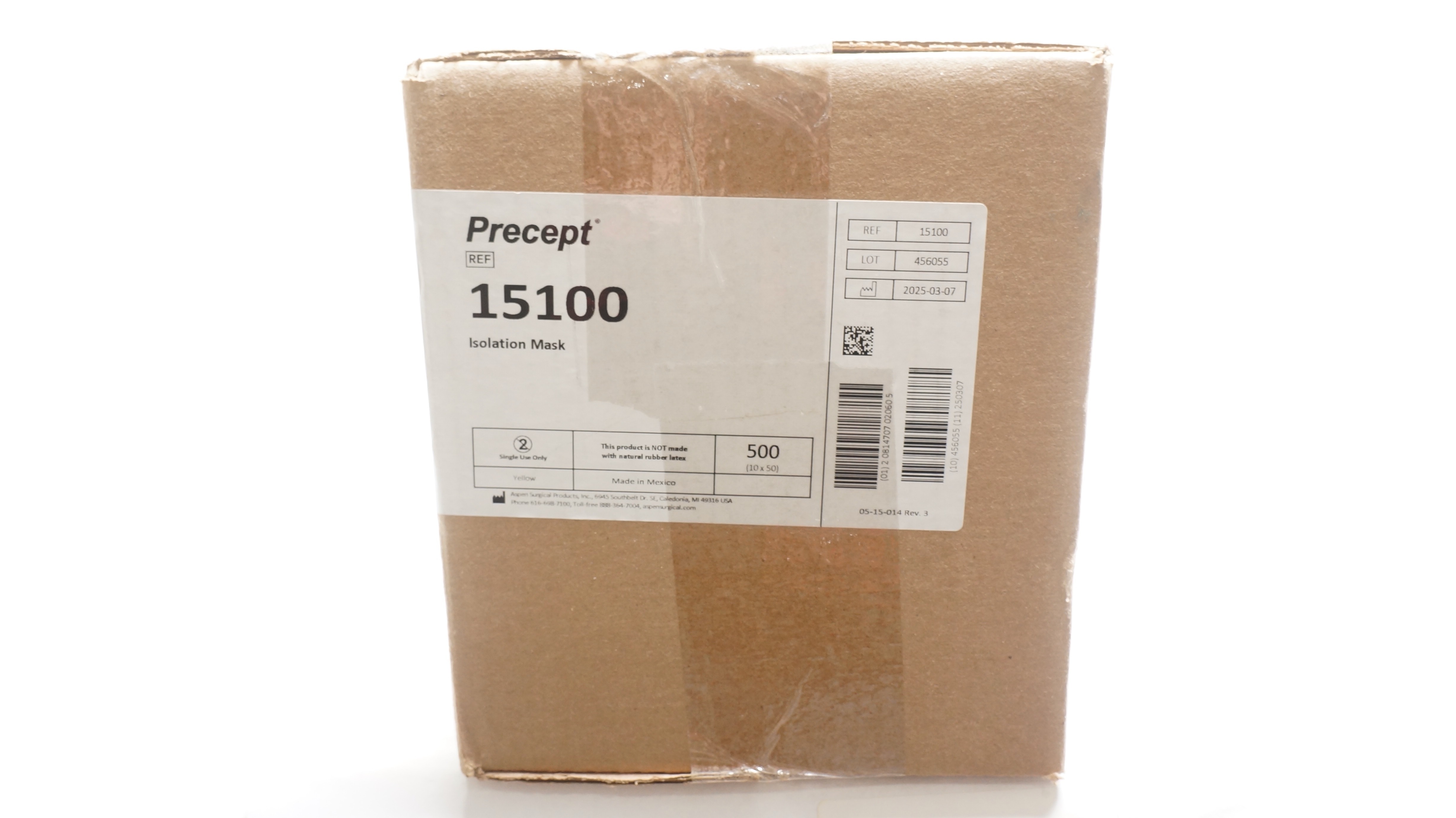 Aspen Surgical 15100 Precept Isolation Mask - Box of 500