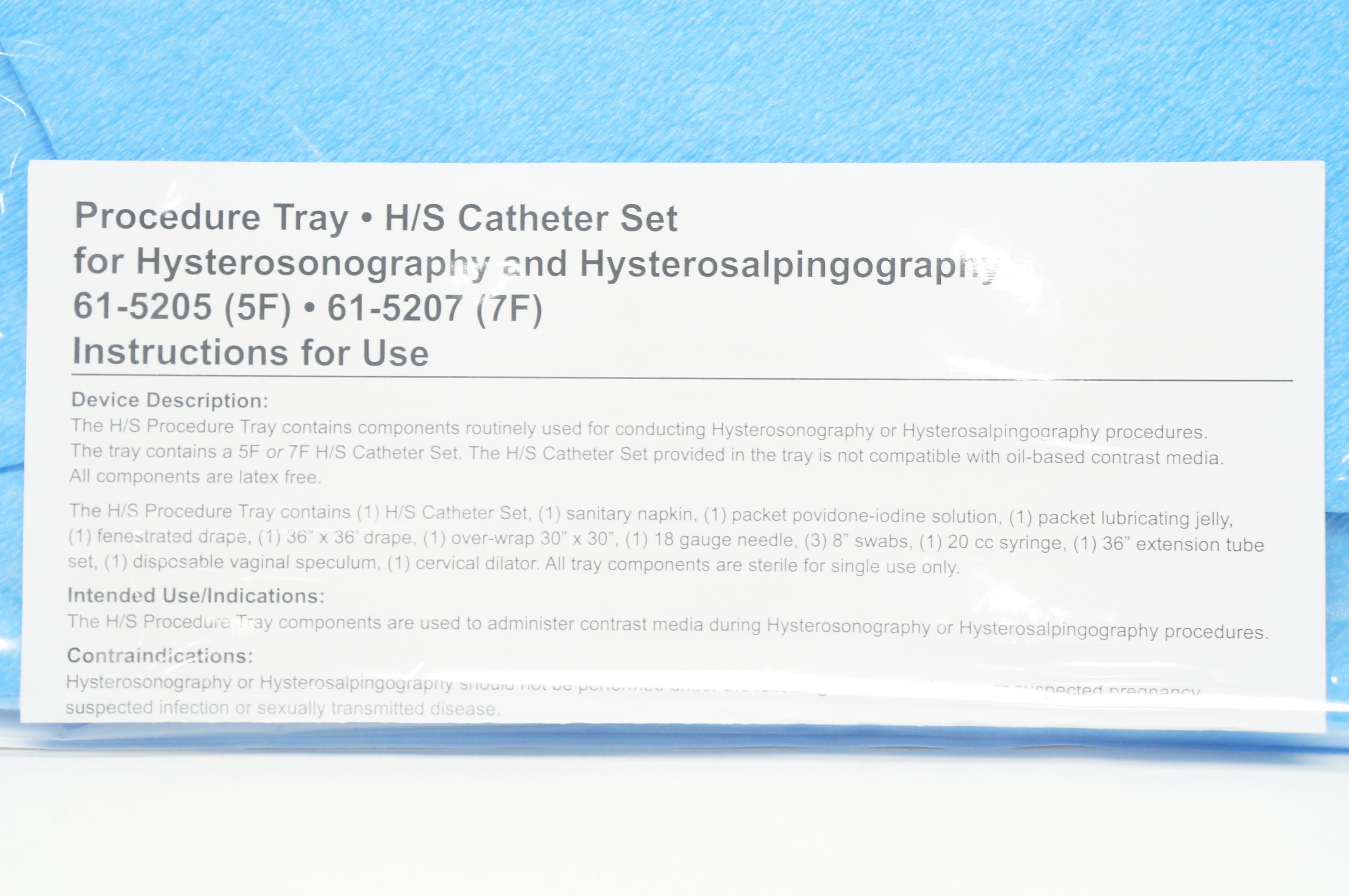 ACKRAD Labs 61-5205 H/S Procedure Tray